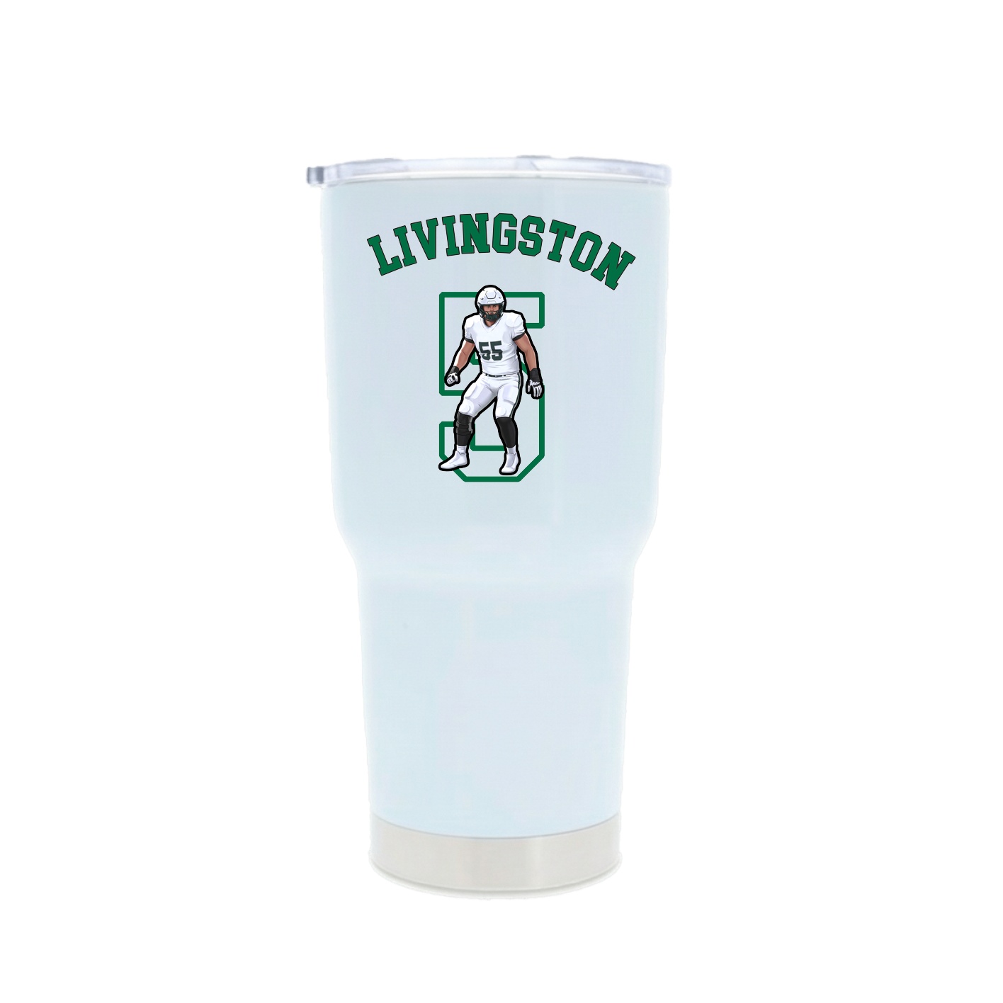 30oz Stainless Steel Tumbler — Shirsey Arch in White