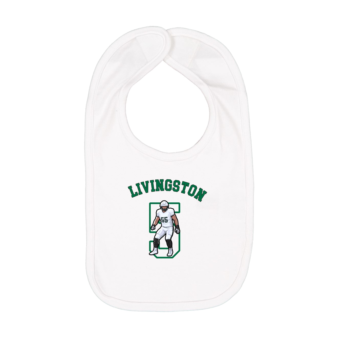 Infant Bib — Shirsey Arch in White