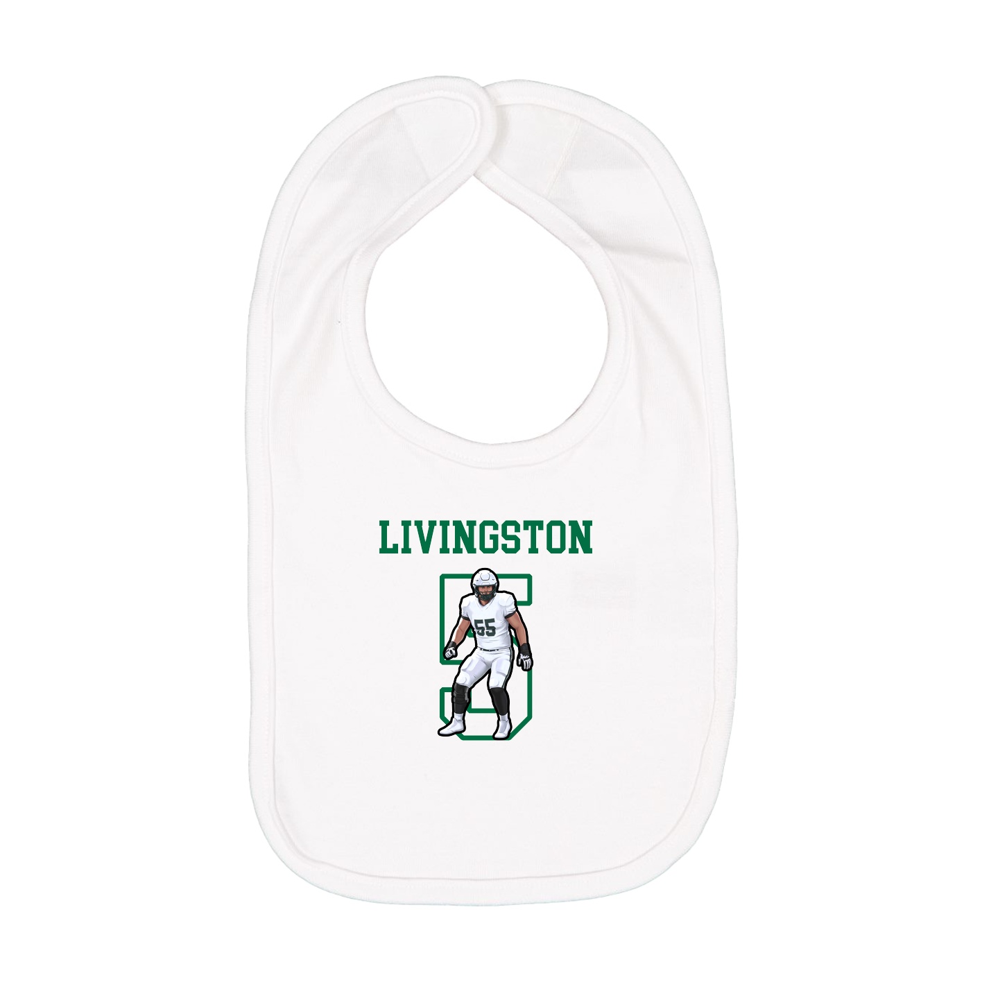 Infant Bib — Shirsey in White