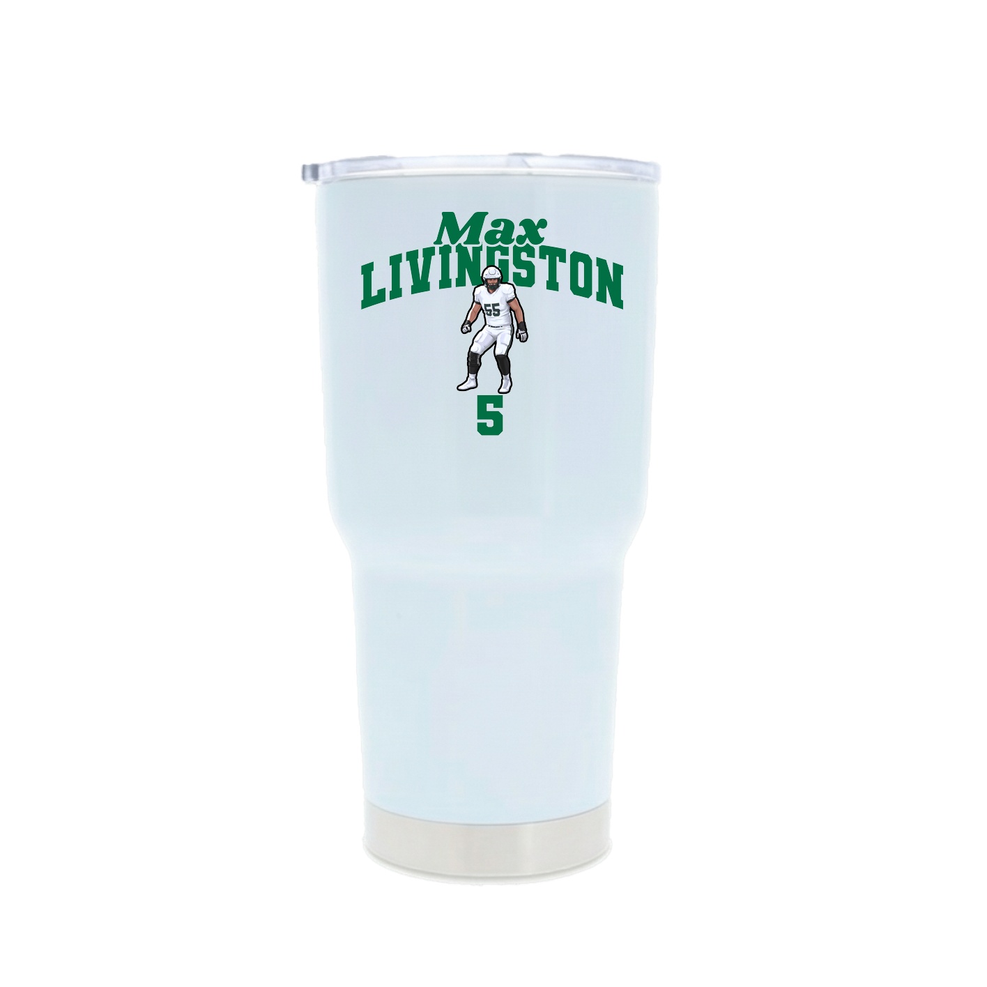 30oz Stainless Steel Tumbler — Signature Arch in White