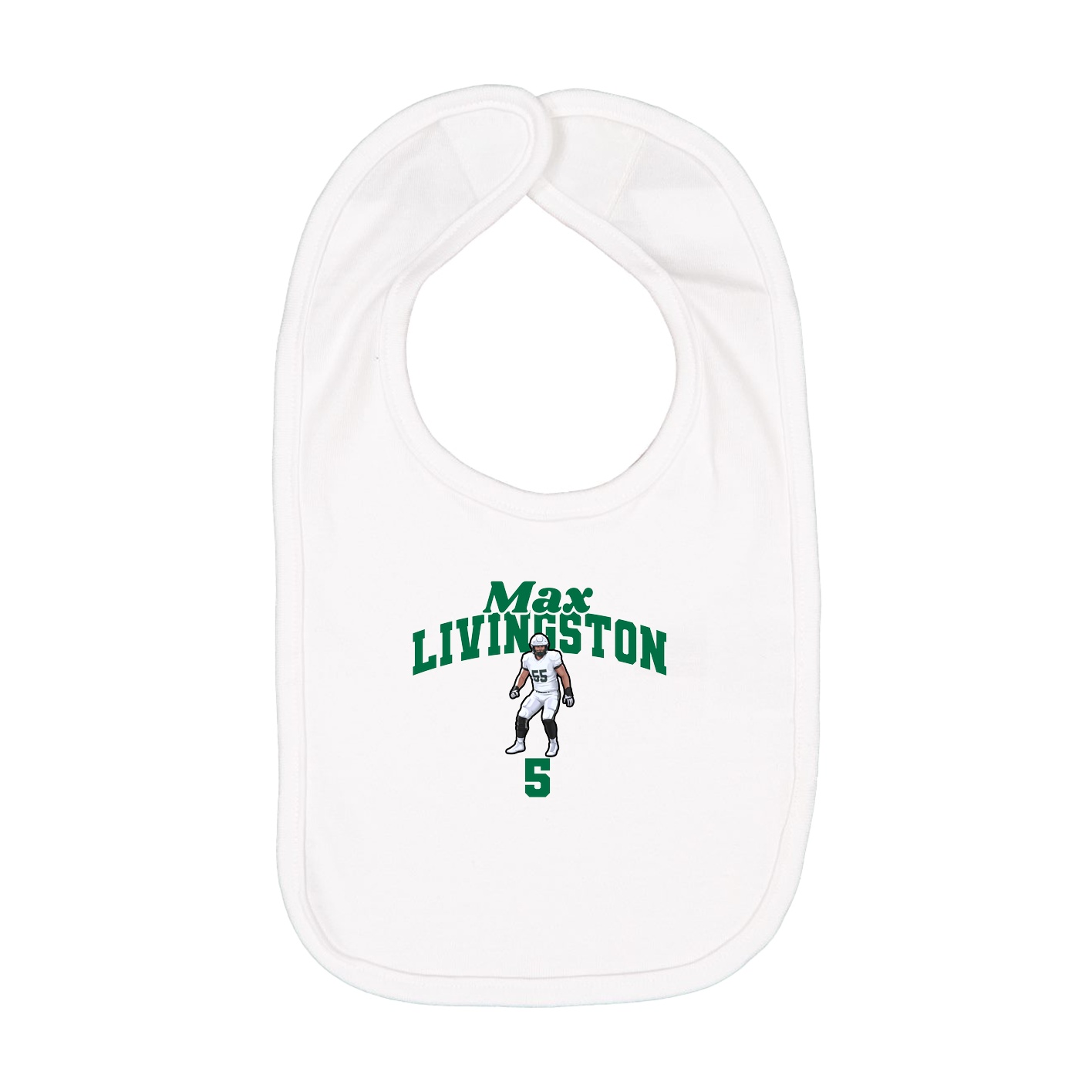 Infant Bib — Signature Arch in White