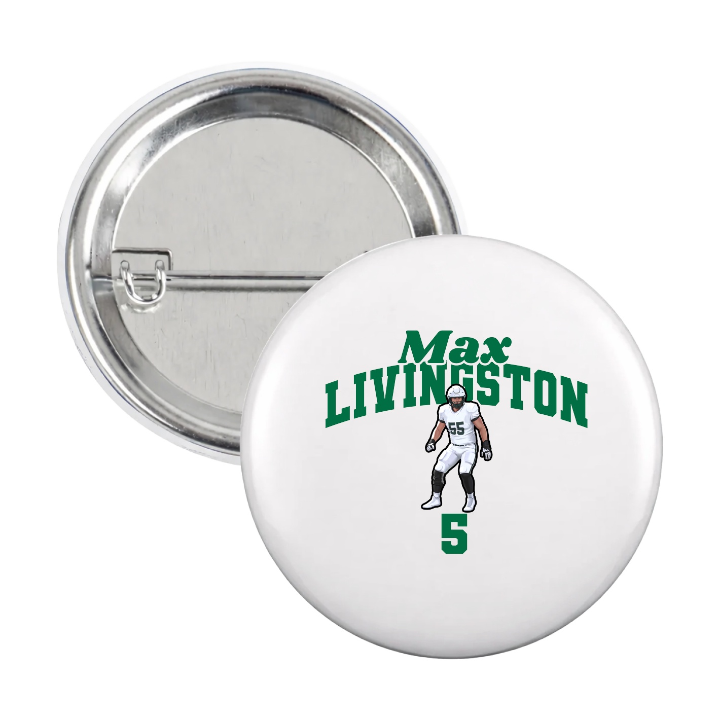 Game Day Button — Signature Arch in White