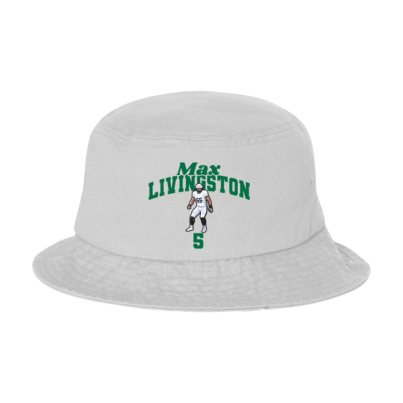Bucket Cap — Signature Arch in White