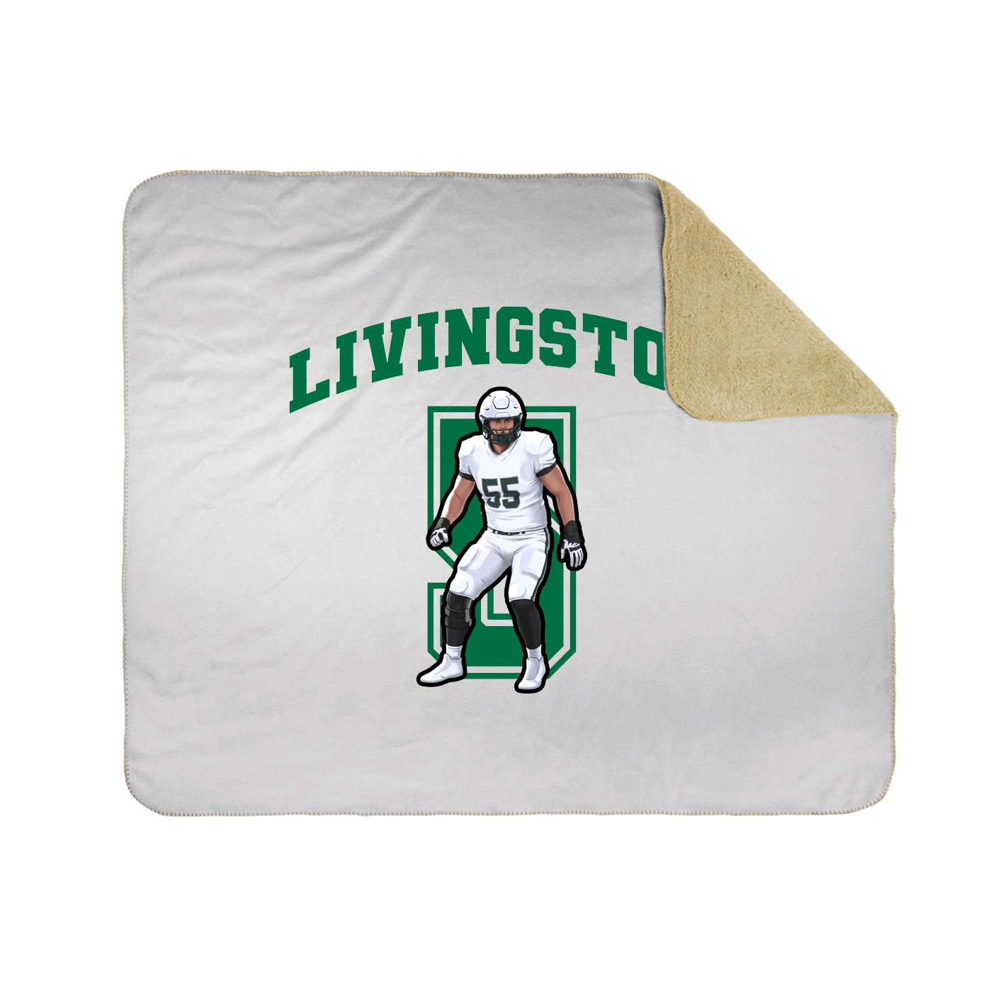 Throw Blanket — Number in White