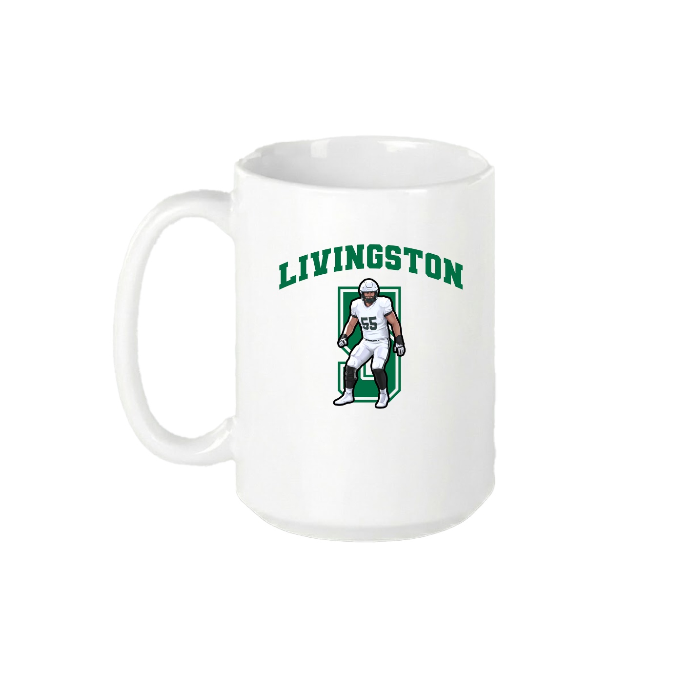 15oz Coffee Mug — Number in White