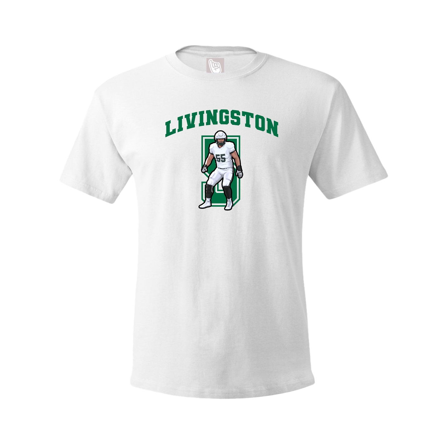 Youth Tee — Number in White