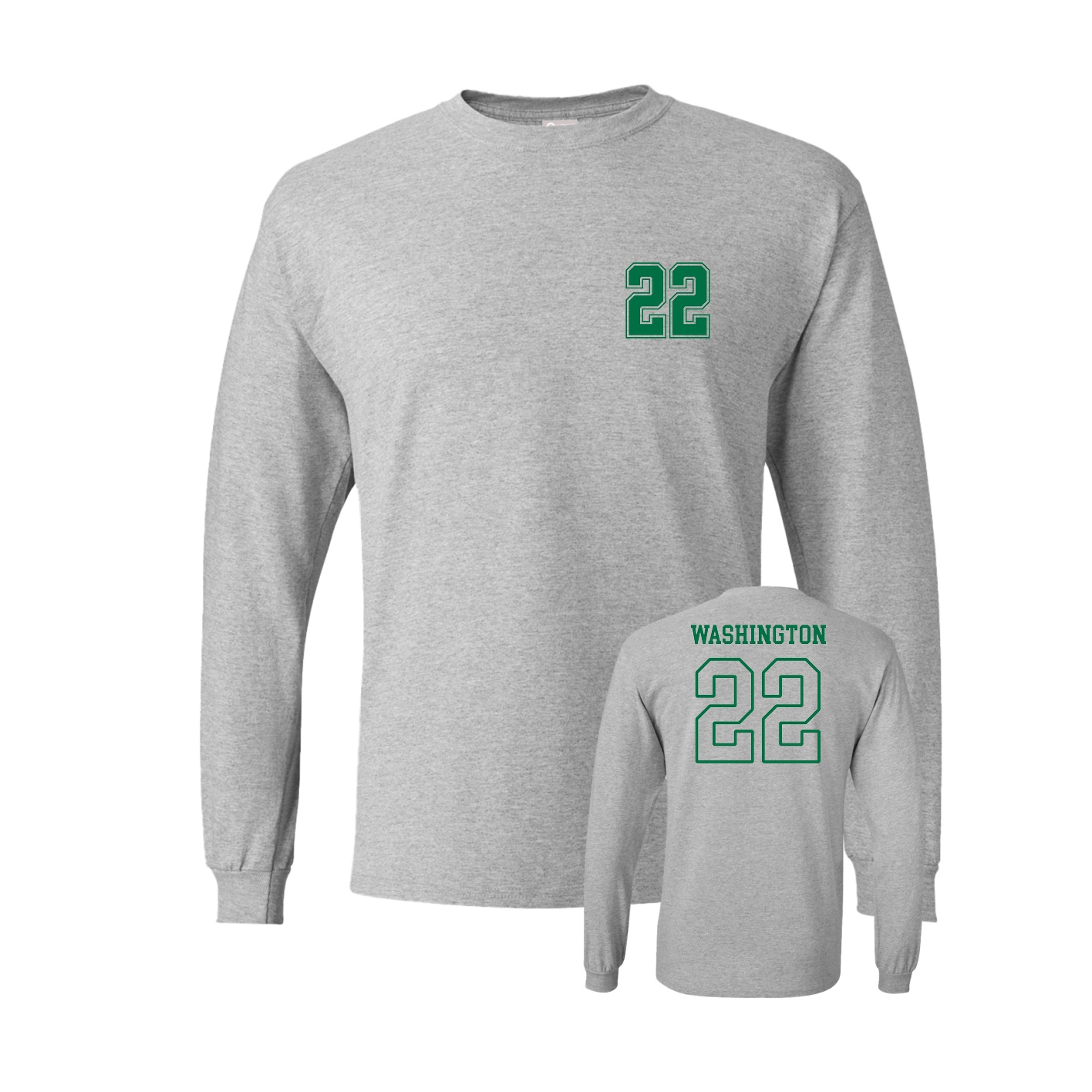 Long Sleeve Tee — Chest Back in Grey
