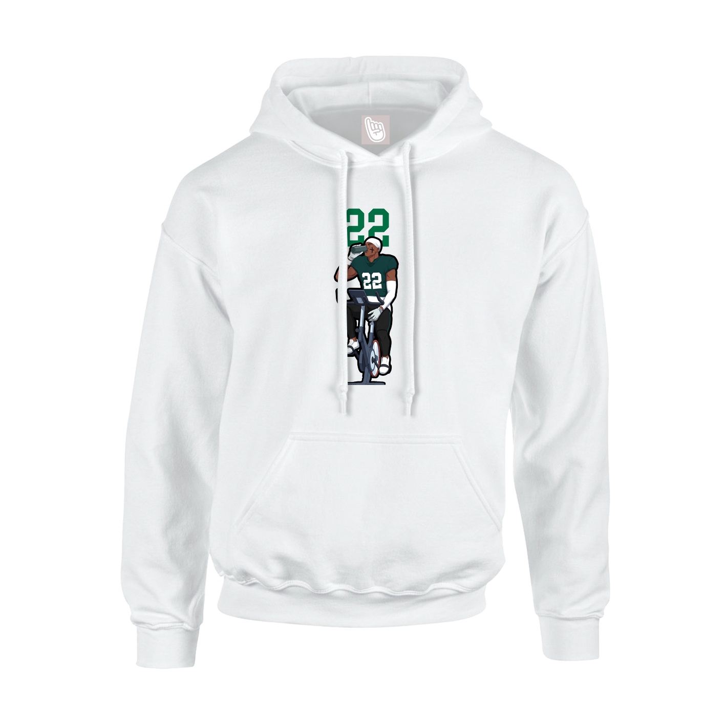 Hoodie — Number Top in White
