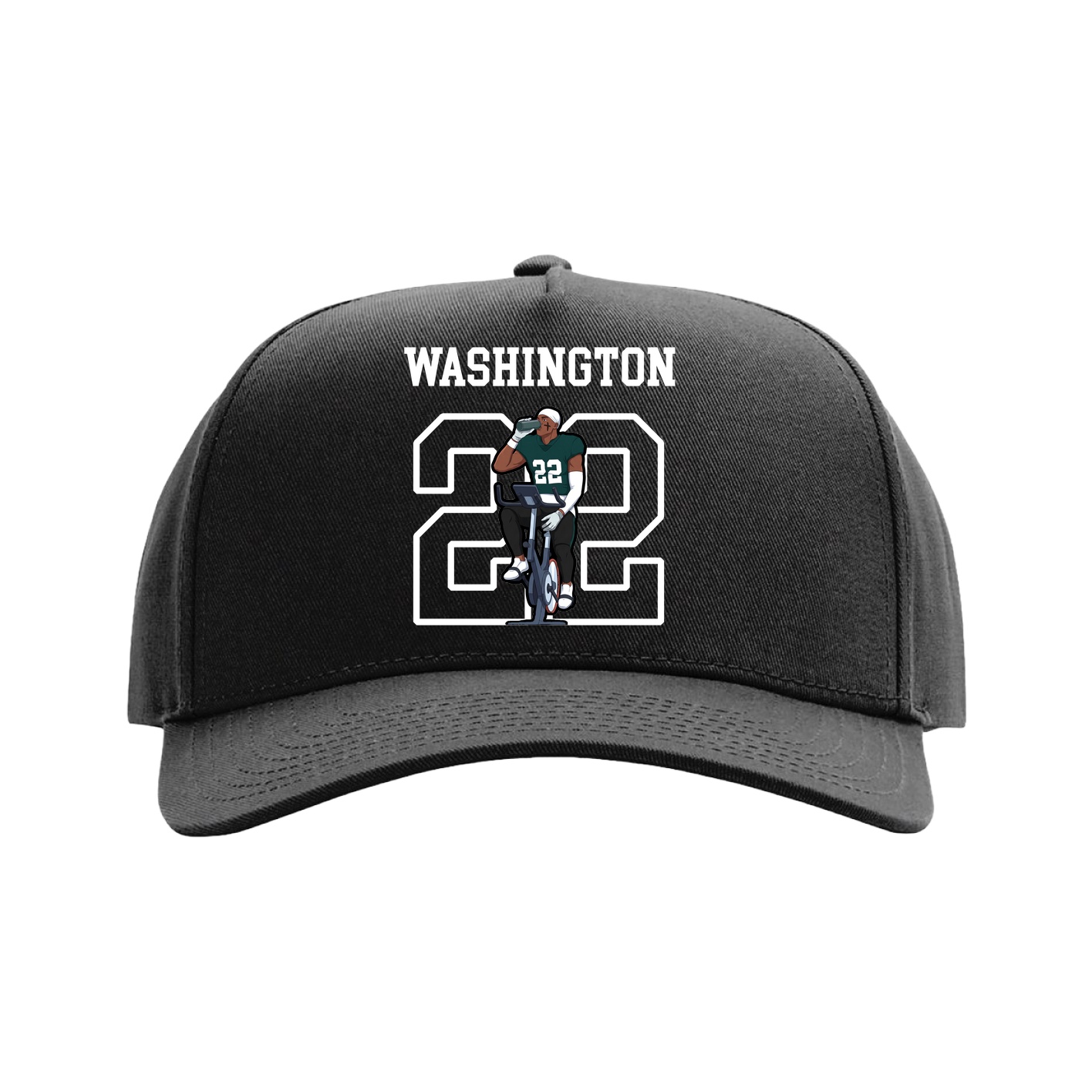 Full Fabric Five-Panel Champ Cap — Shirsey in Black