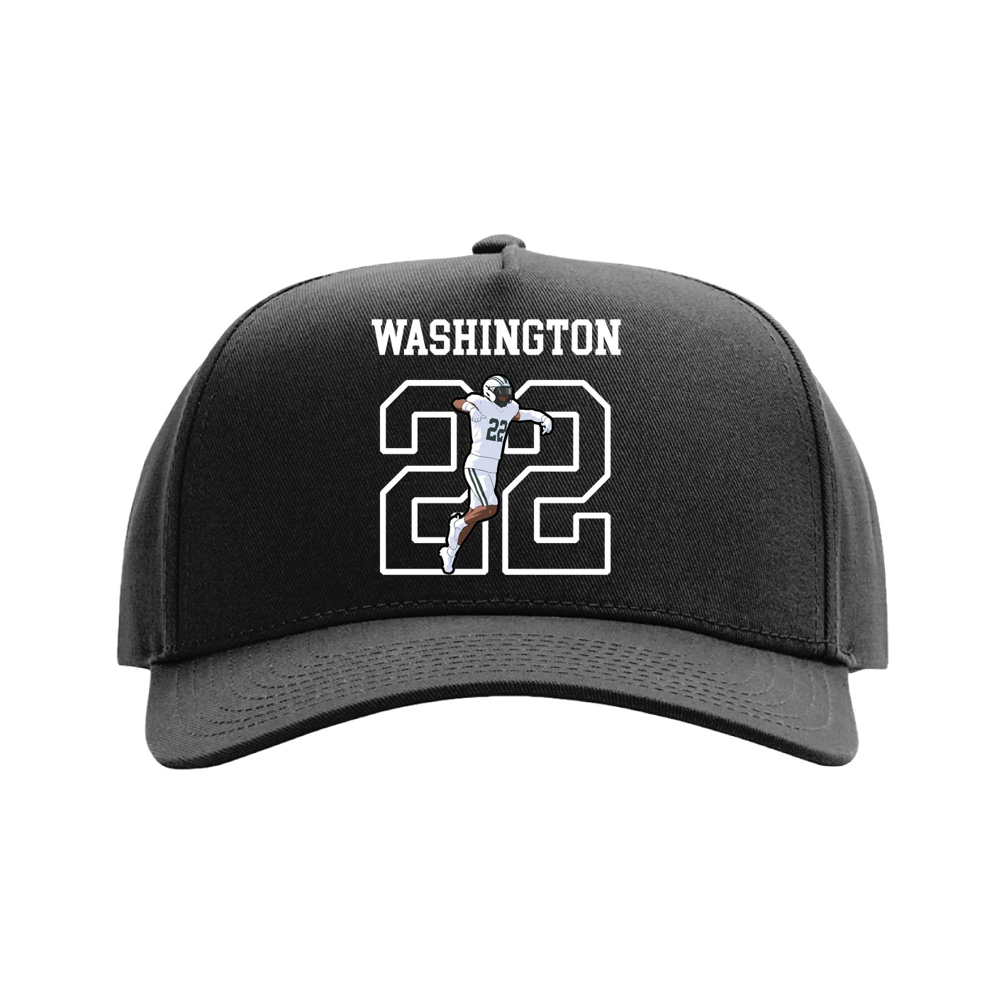 Full Fabric Five-Panel Champ Cap — Shirsey in Black