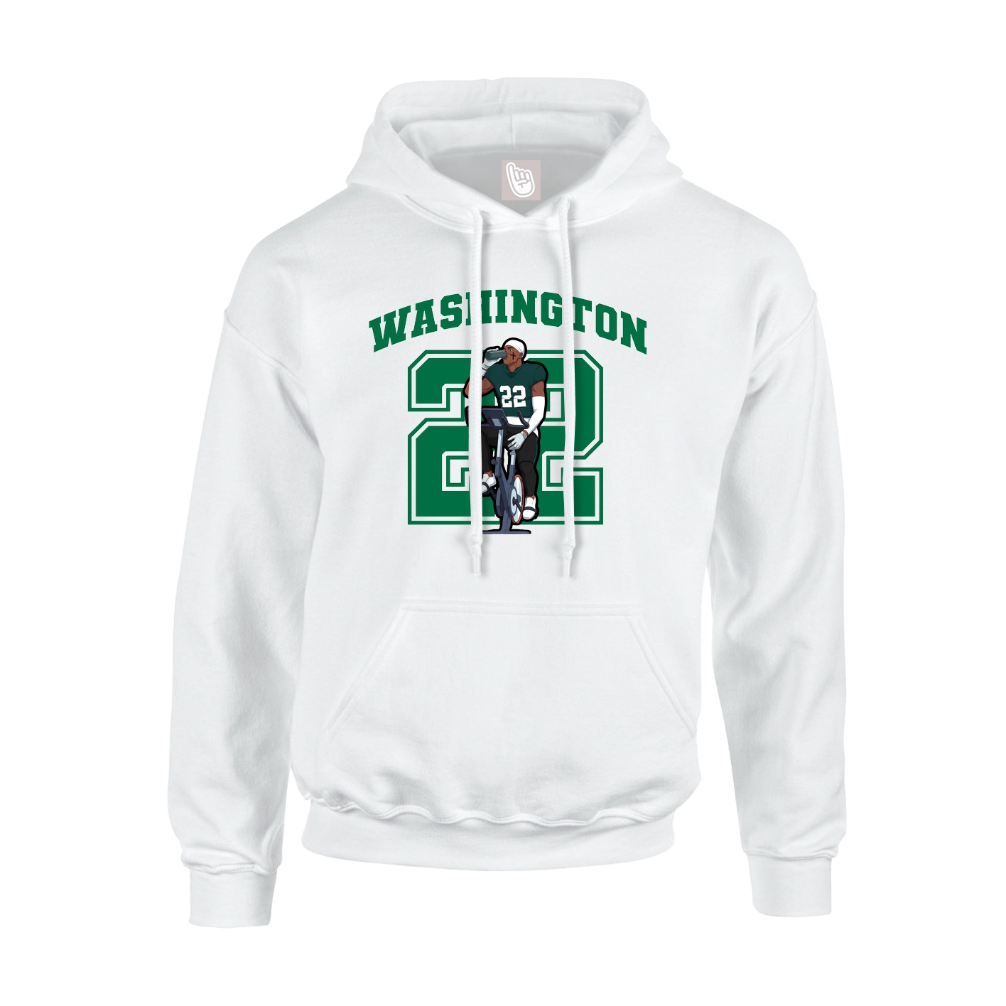 Youth Hoodie — Number in White
