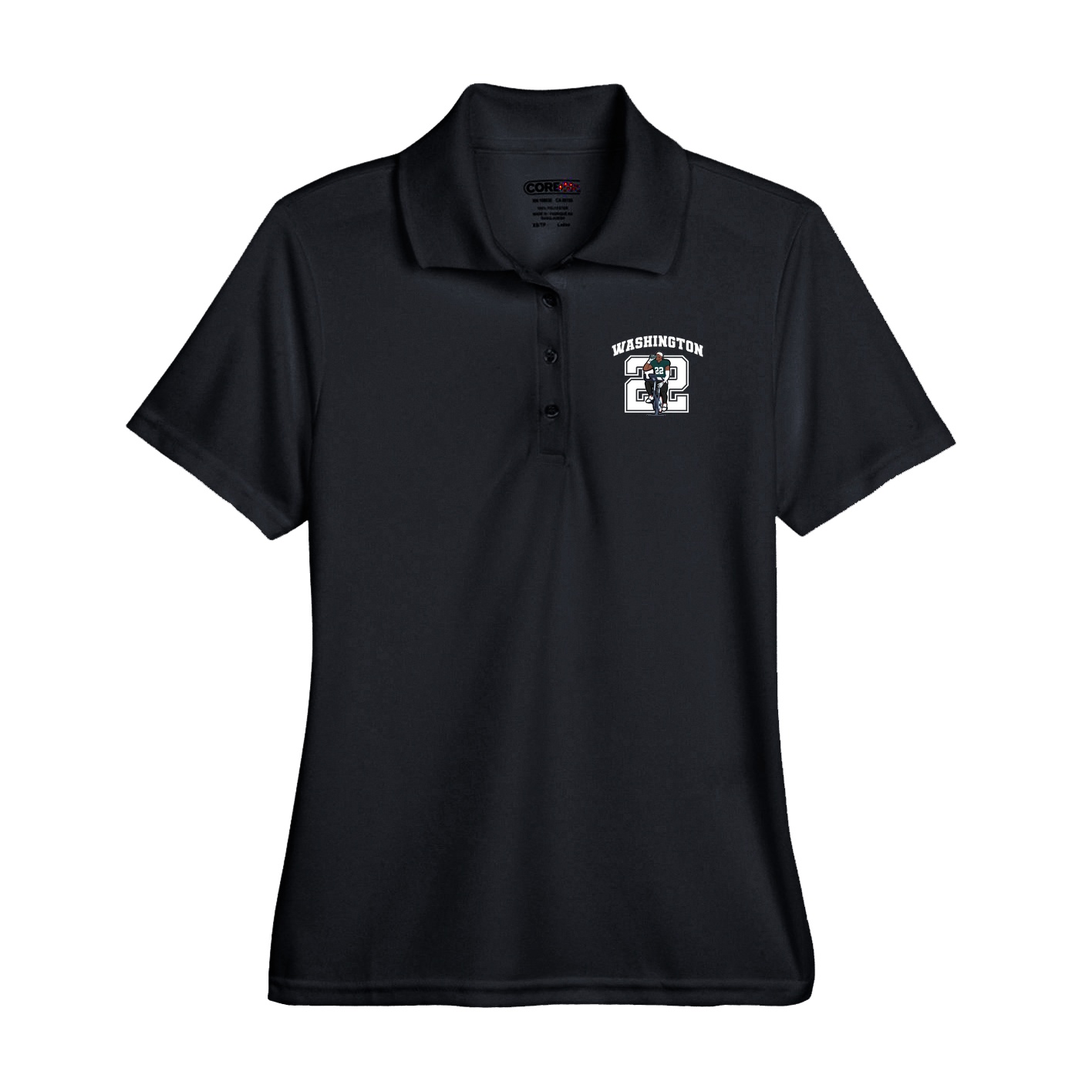Performance Polo — Number in Black