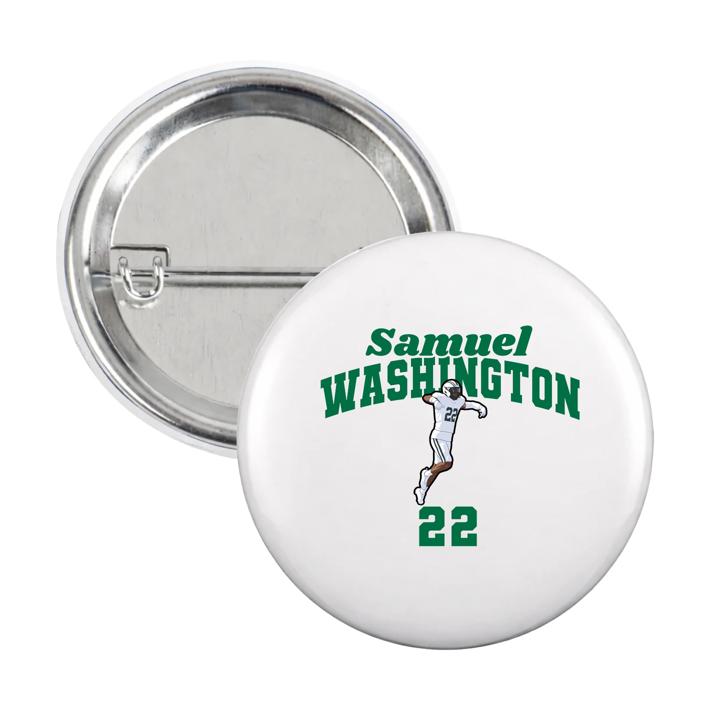 Game Day Button — Signature Arch in White