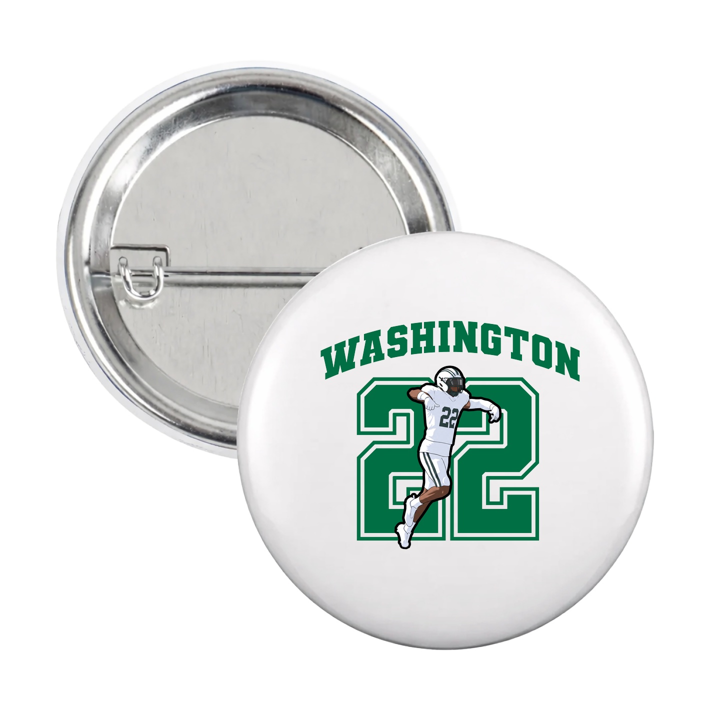 Game Day Button — Number in White