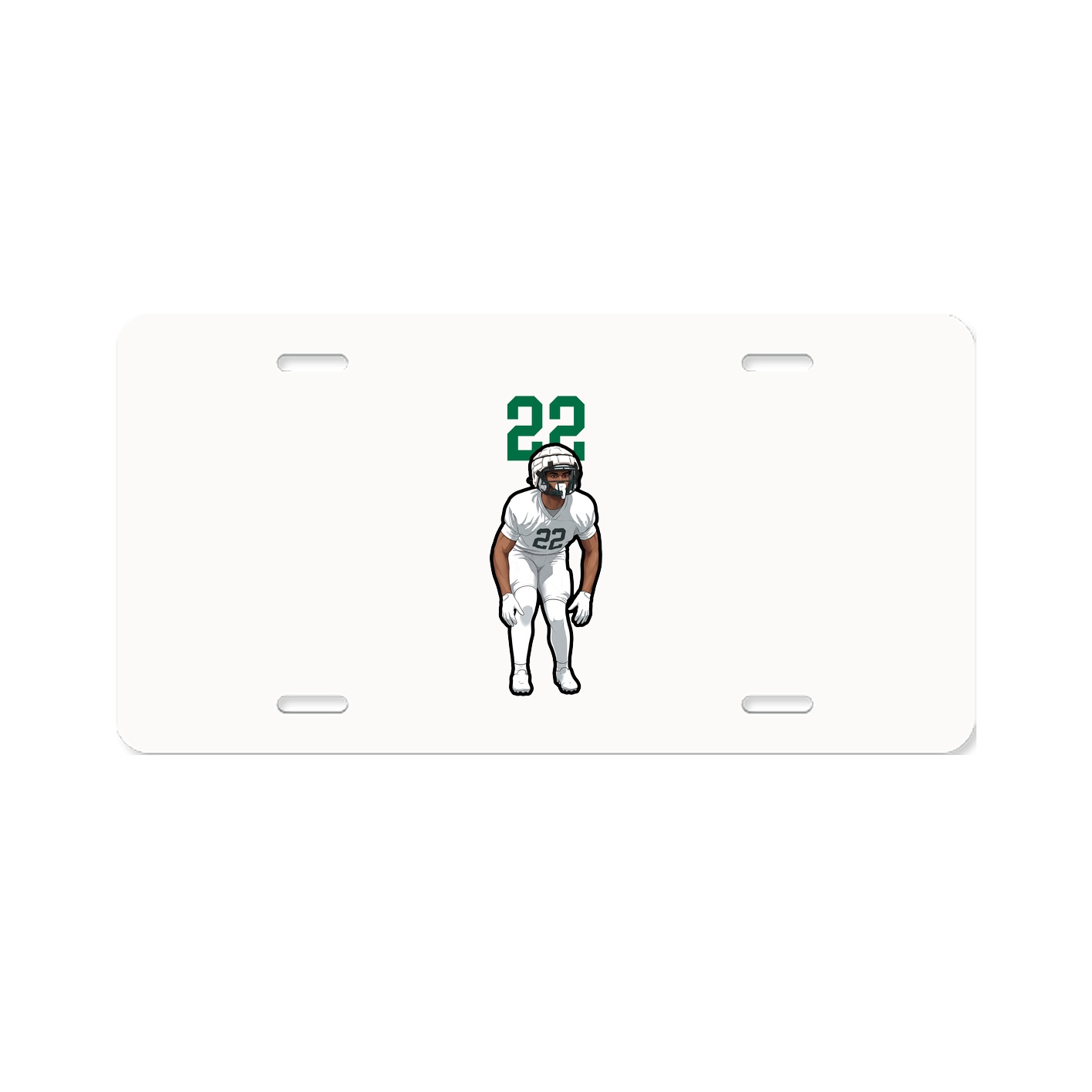 License Plate — Number Top in Classic