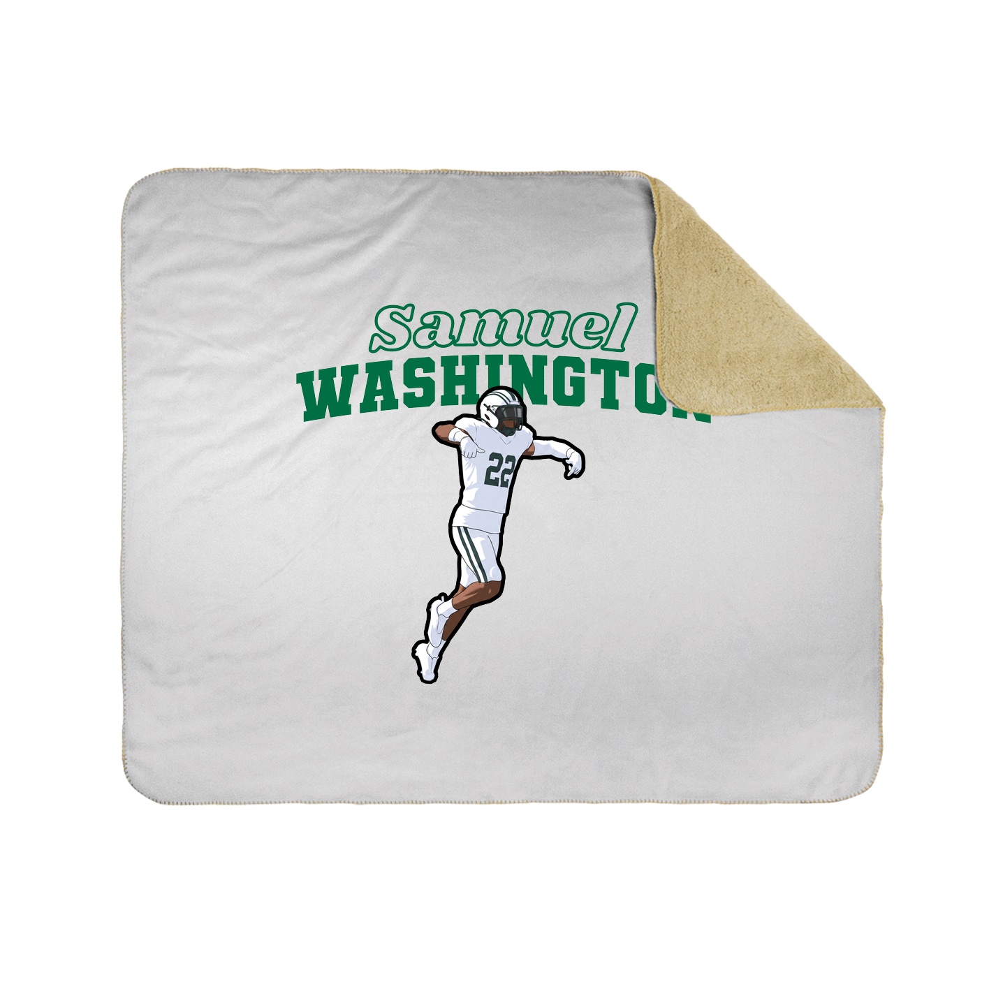 Throw Blanket — Name Arch in White