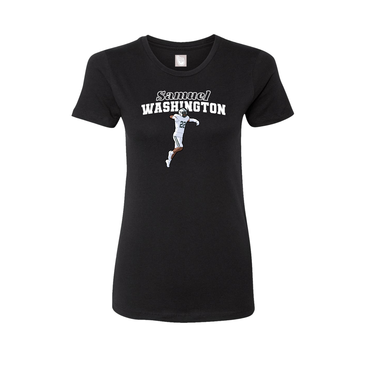 Fitted Women's Tee — Name Arch in Black