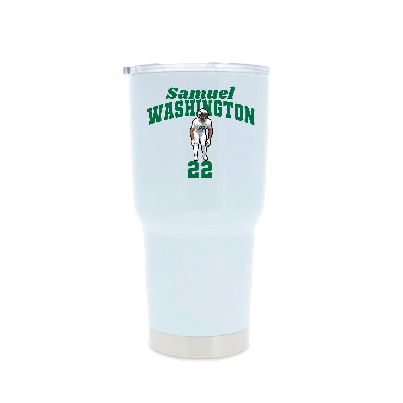 30oz Stainless Steel Tumbler — Signature Arch in White