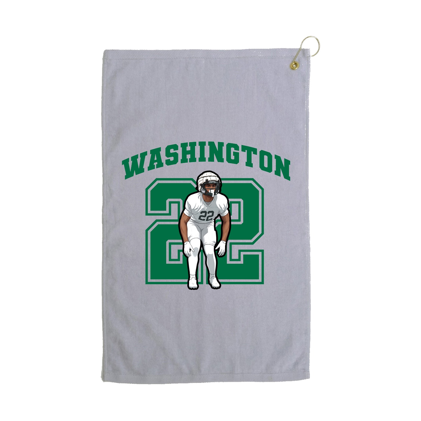 Golf Towel — Number in Grey