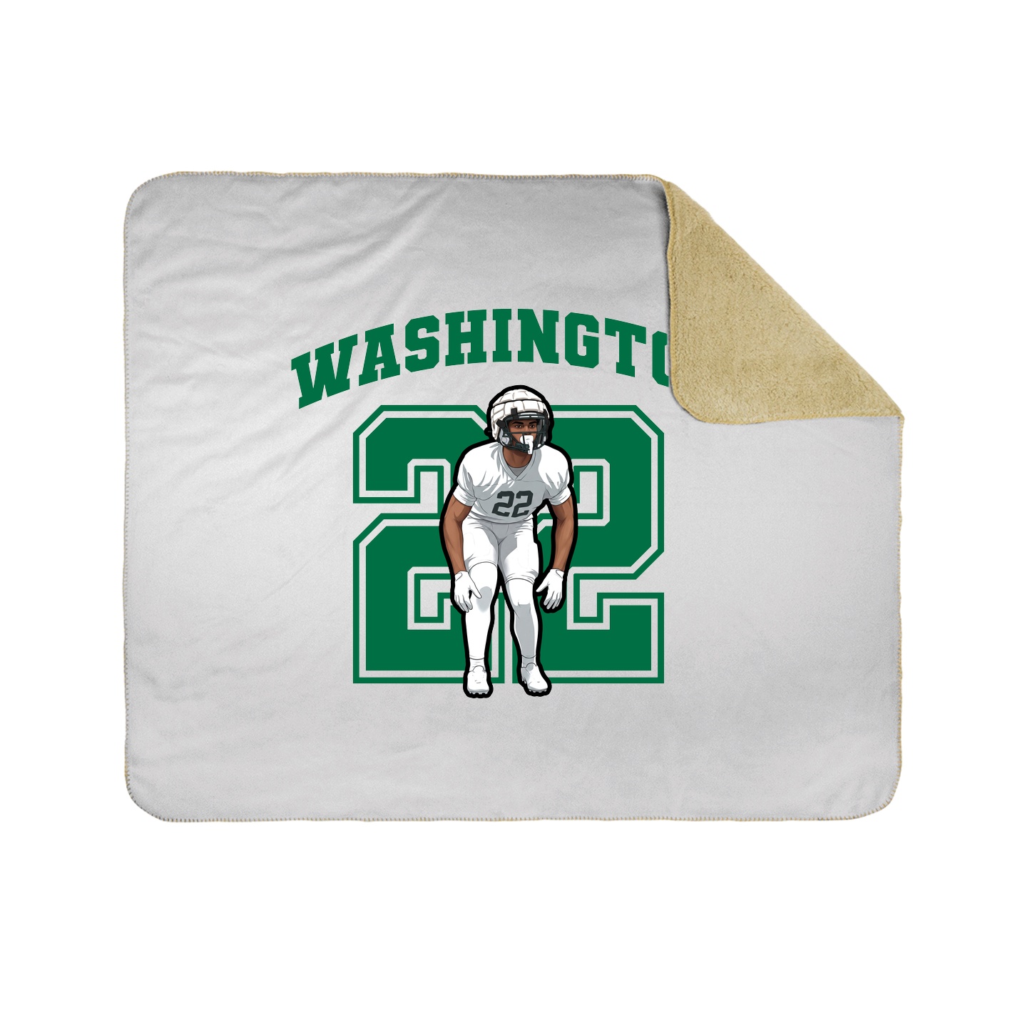 Throw Blanket — Number in White