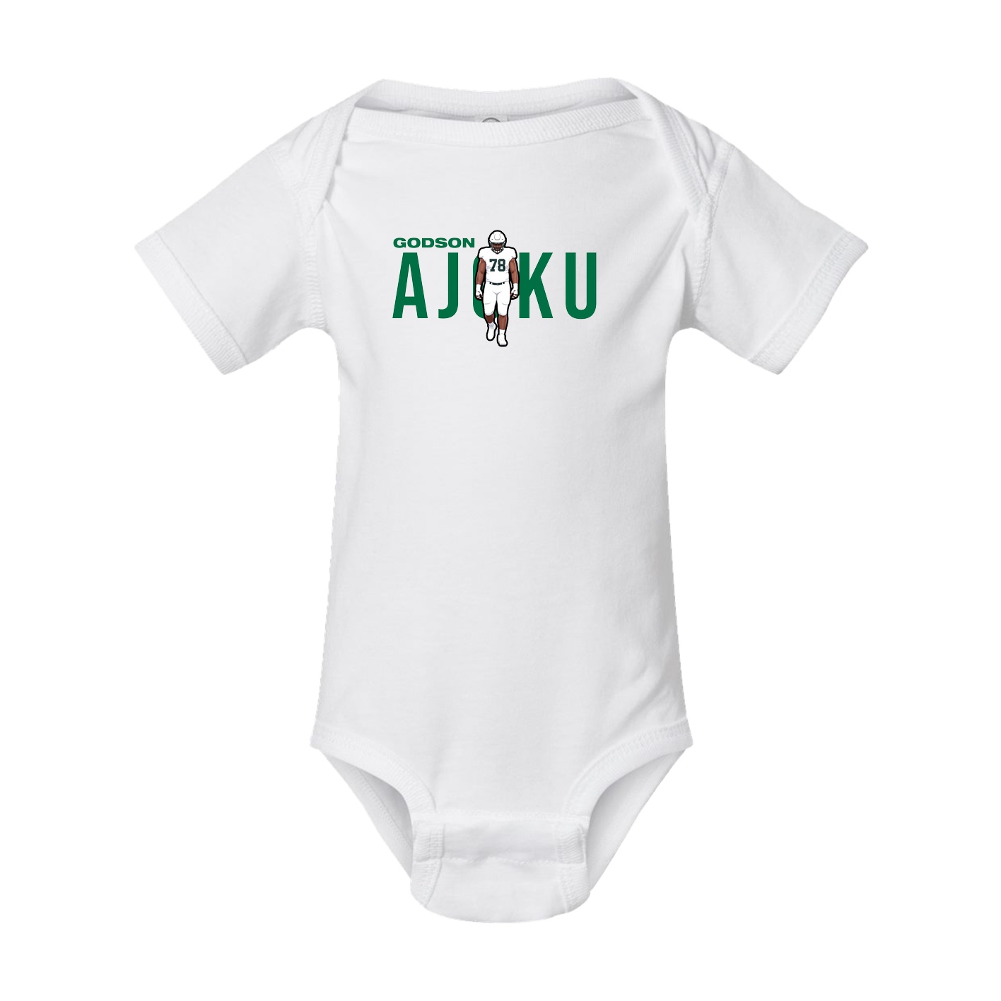 Baby Onesie — Player Name in White