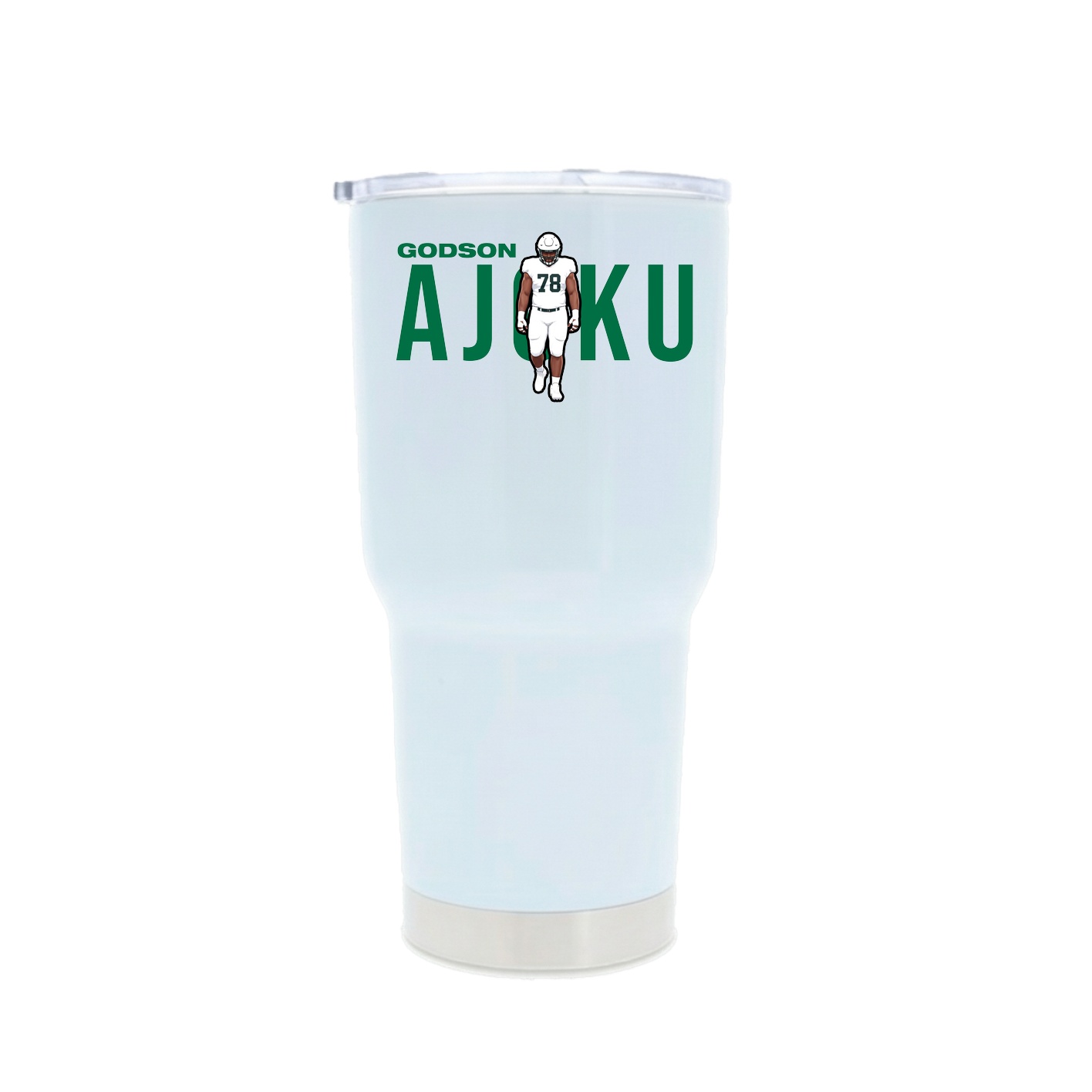 30oz Stainless Steel Tumbler — Player Name in White