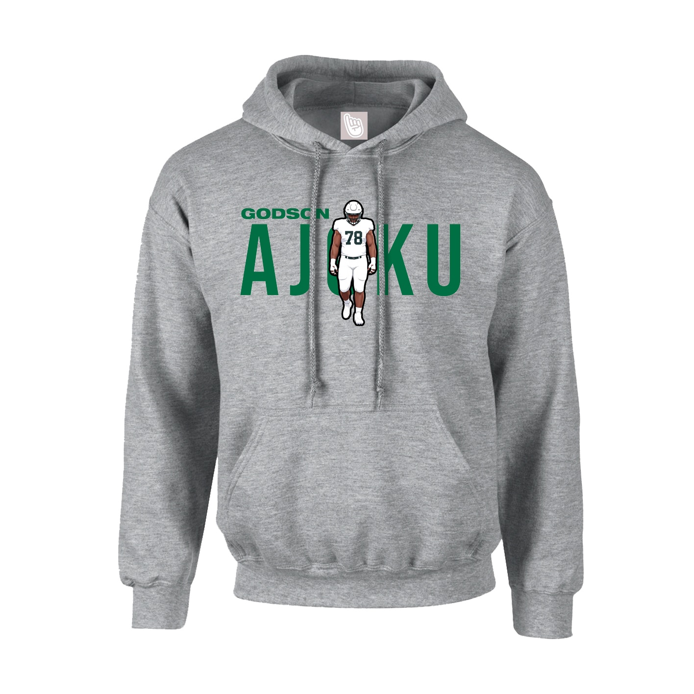 Youth Hoodie — Player Name in Grey