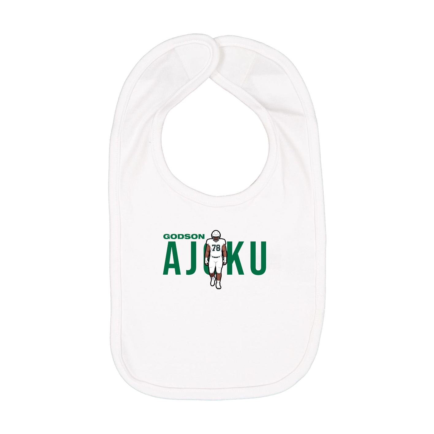 Infant Bib — Player Name in White