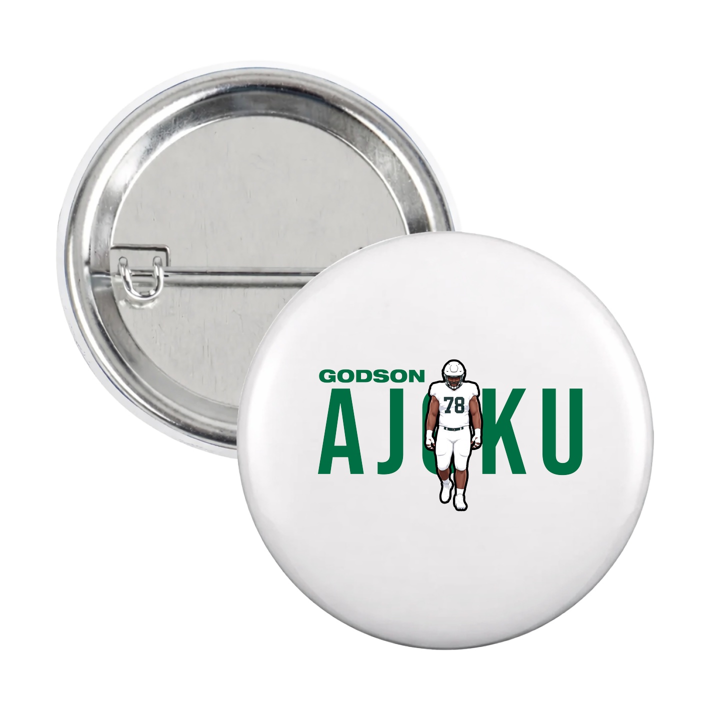 Game Day Button — Player Name in White