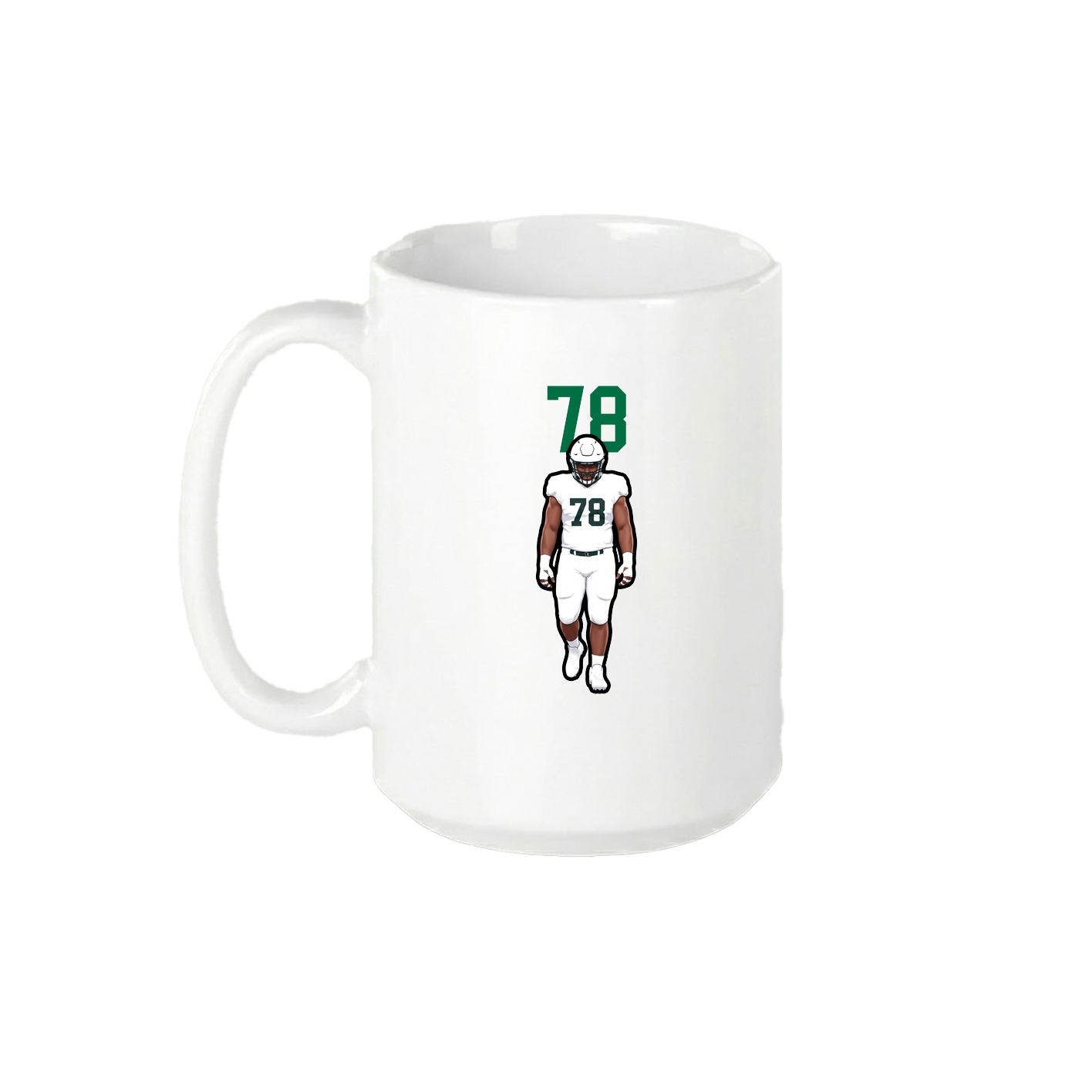 15oz Coffee Mug — Number Top in White