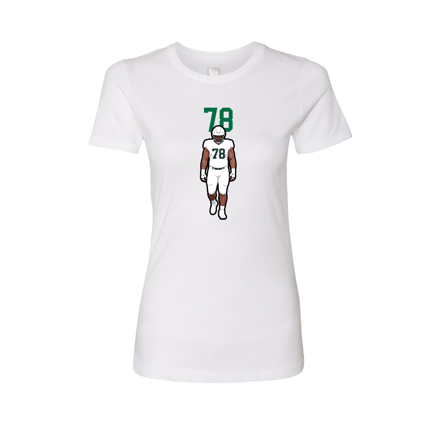 Fitted Women's Tee — Number Top in White