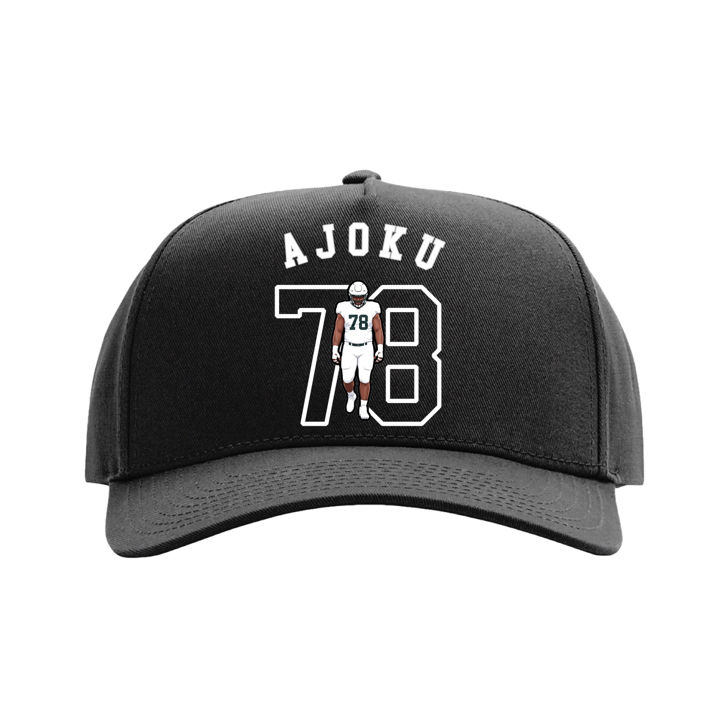 Full Fabric Five-Panel Champ Cap — Shirsey Arch in Black
