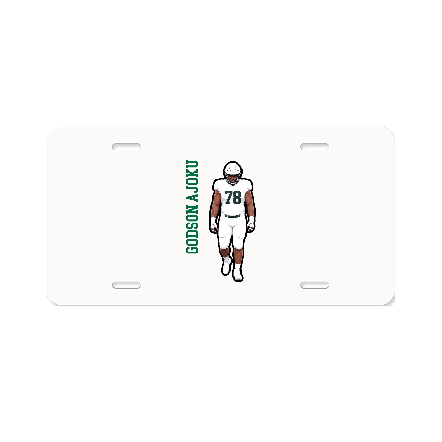 License Plate — Name Vertical in Classic