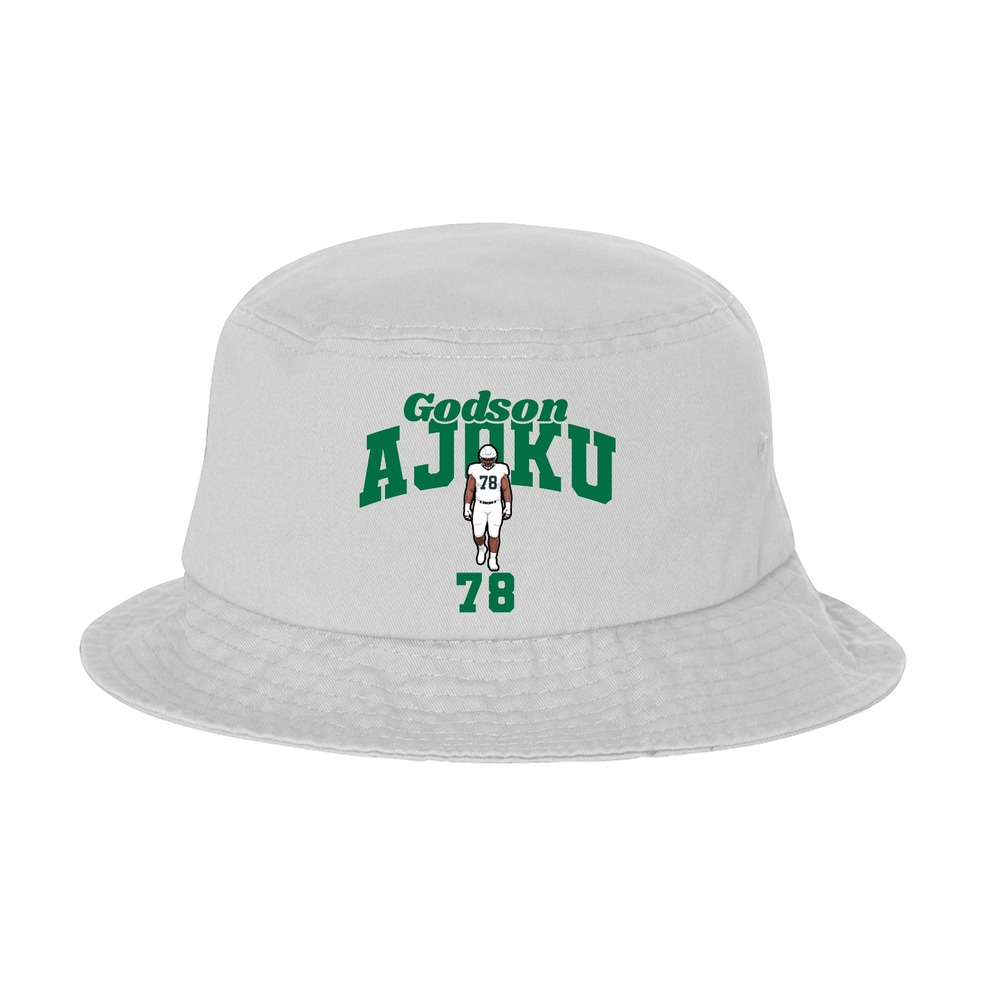 Bucket Cap — Signature Arch in White
