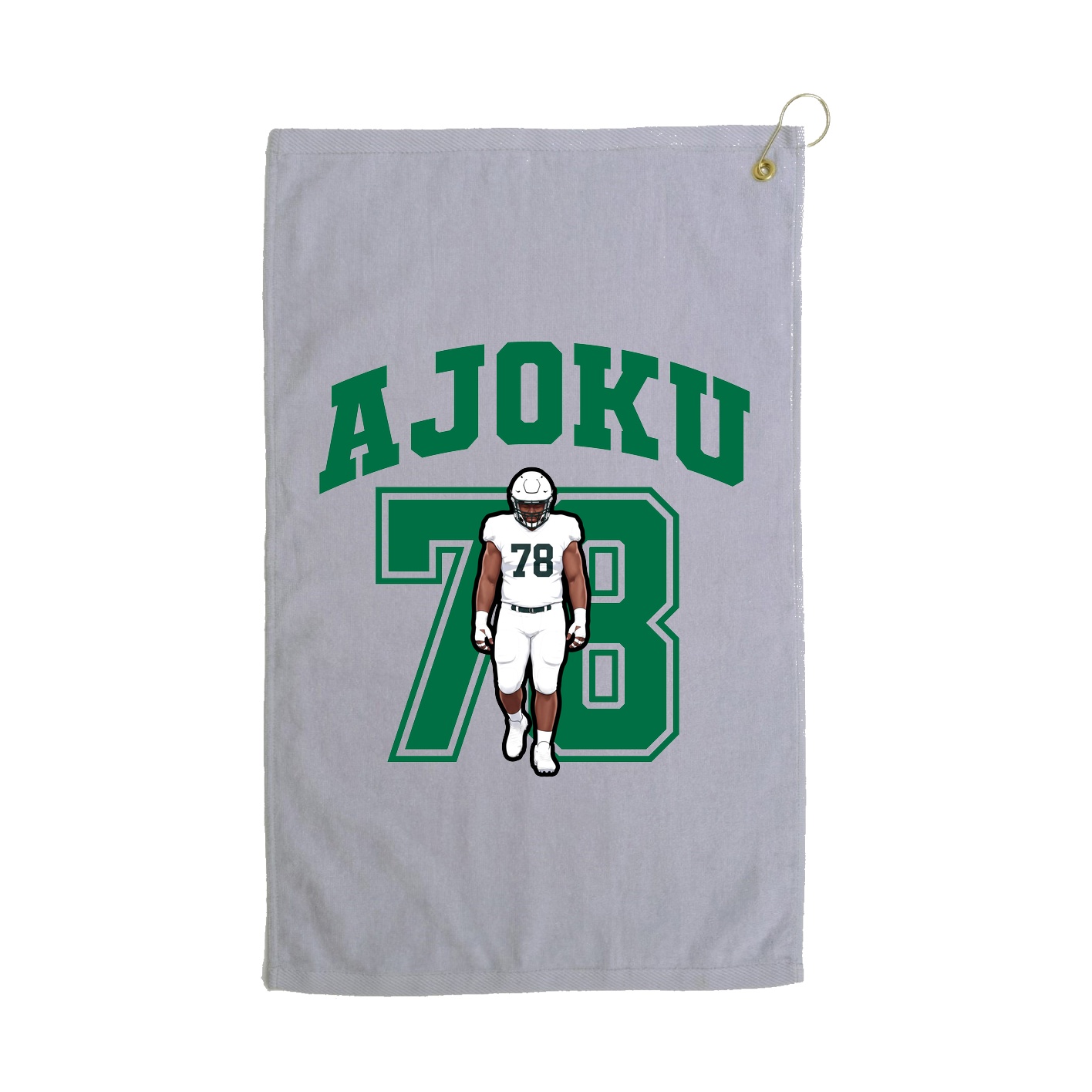 Golf Towel — Number in Grey