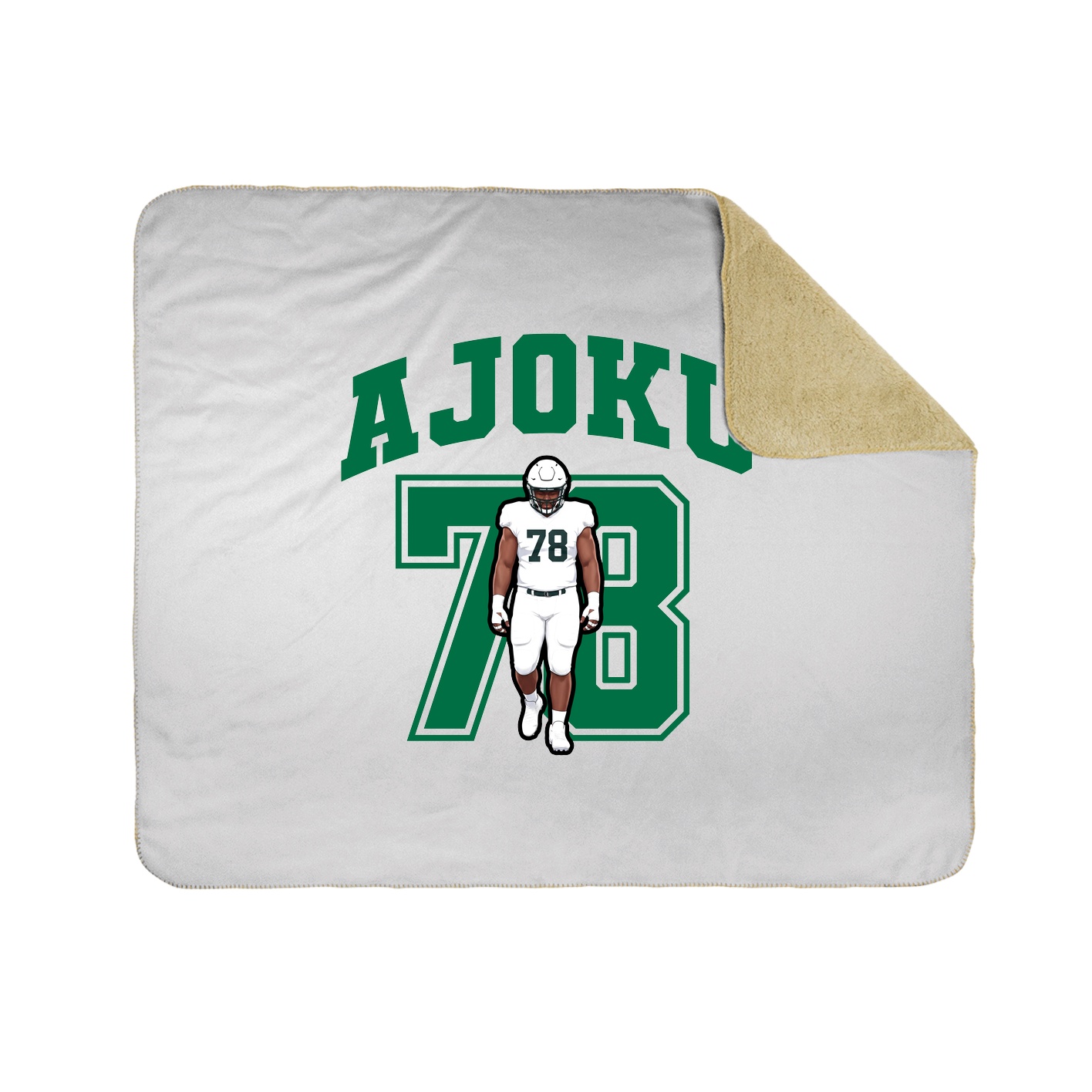 Throw Blanket — Number in White