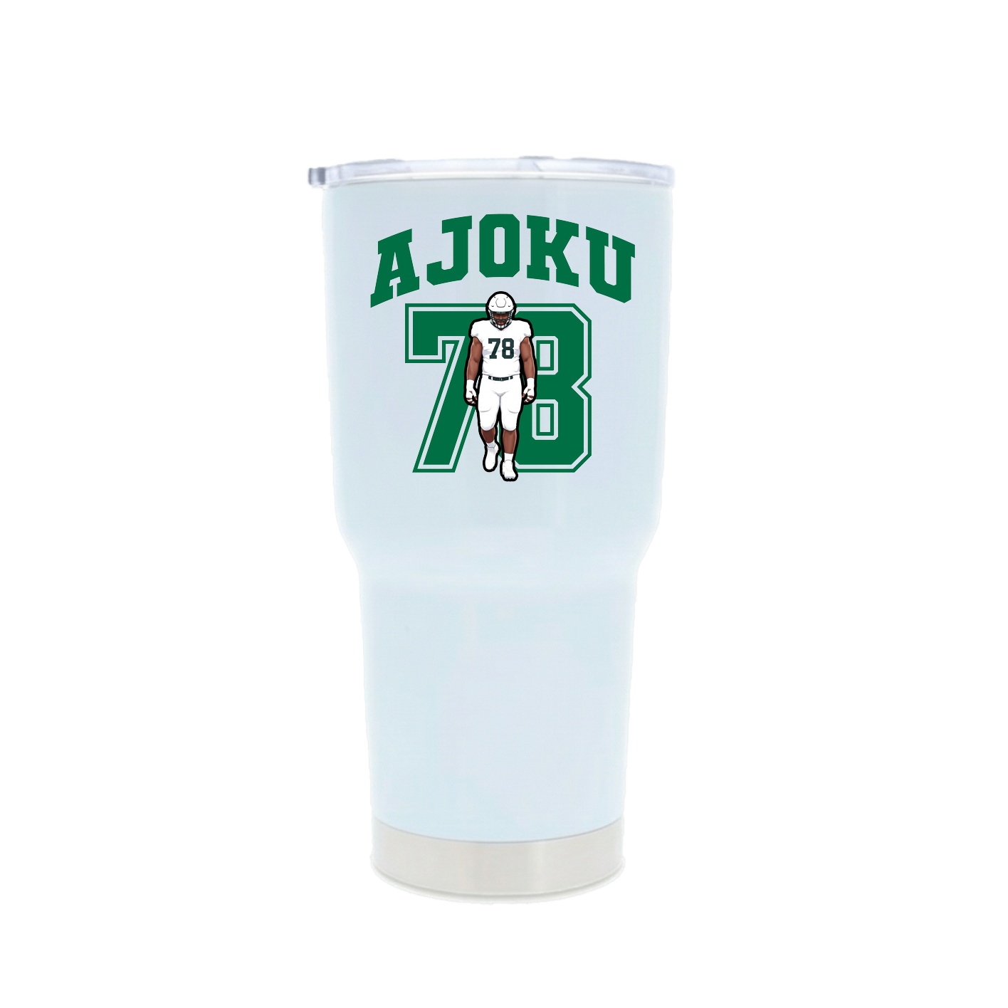 30oz Stainless Steel Tumbler — Number in White