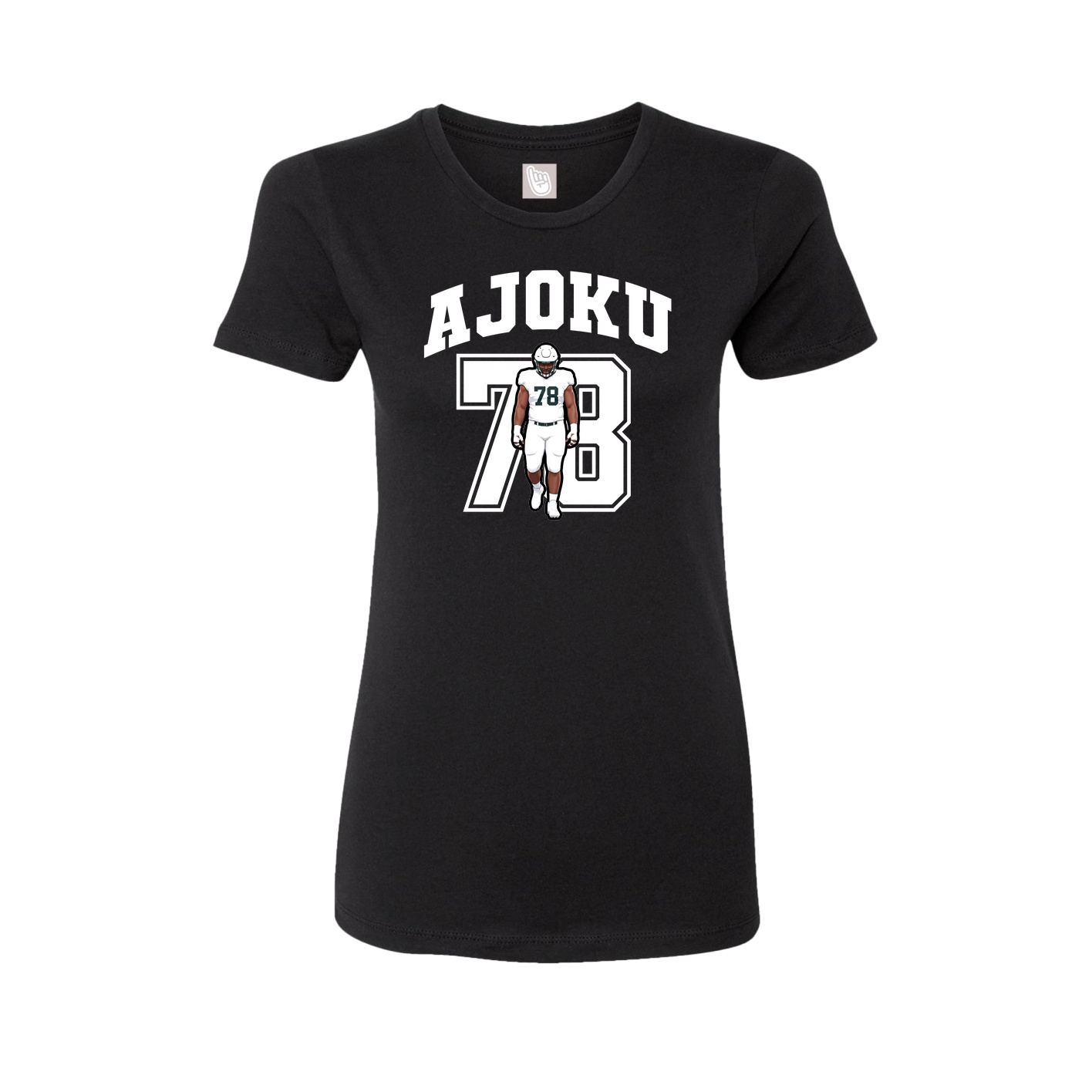 Fitted Women's Tee — Number in Black