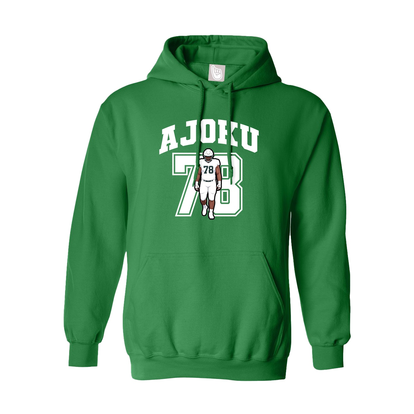 Hoodie — Number in Green