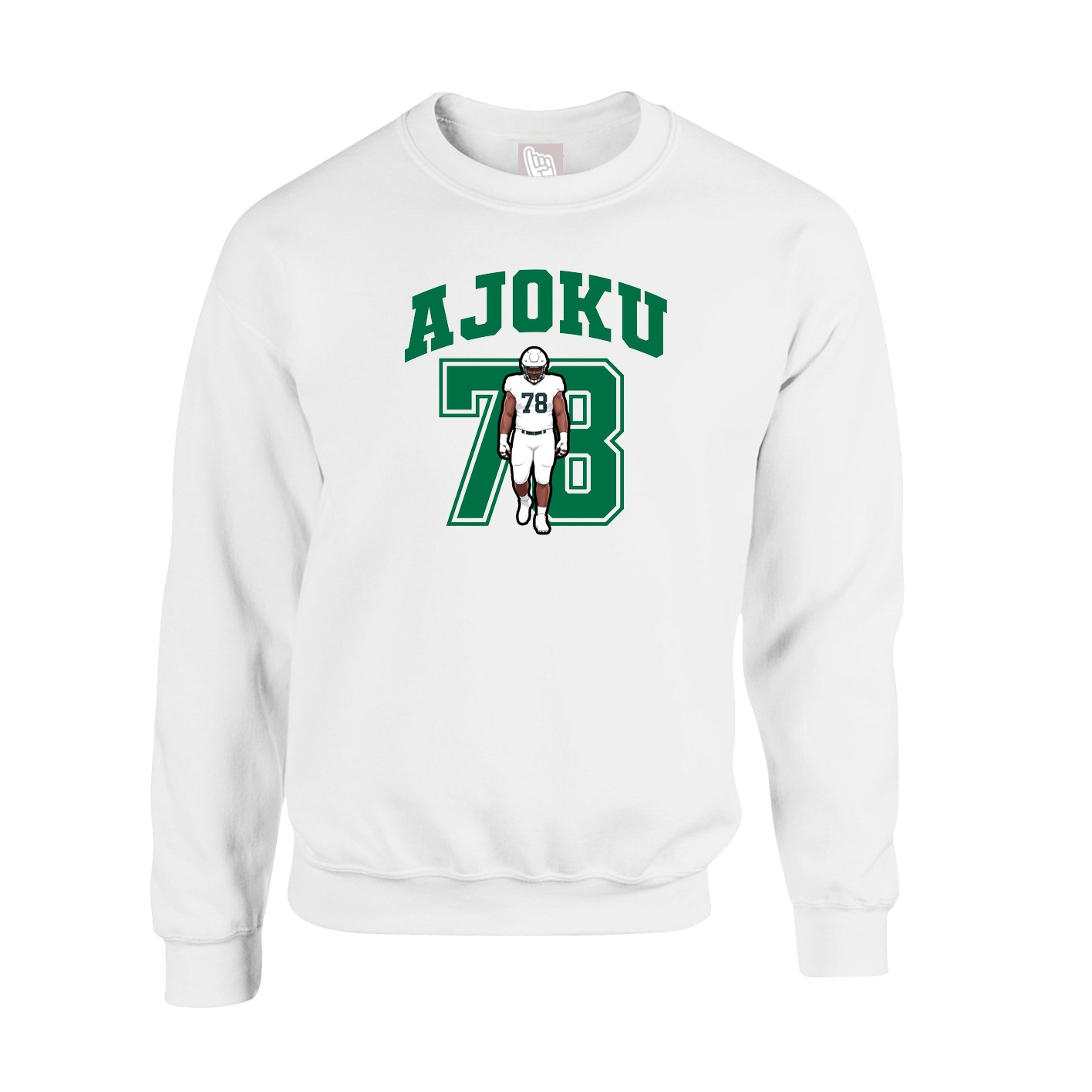 Fleece Crew — Number in White