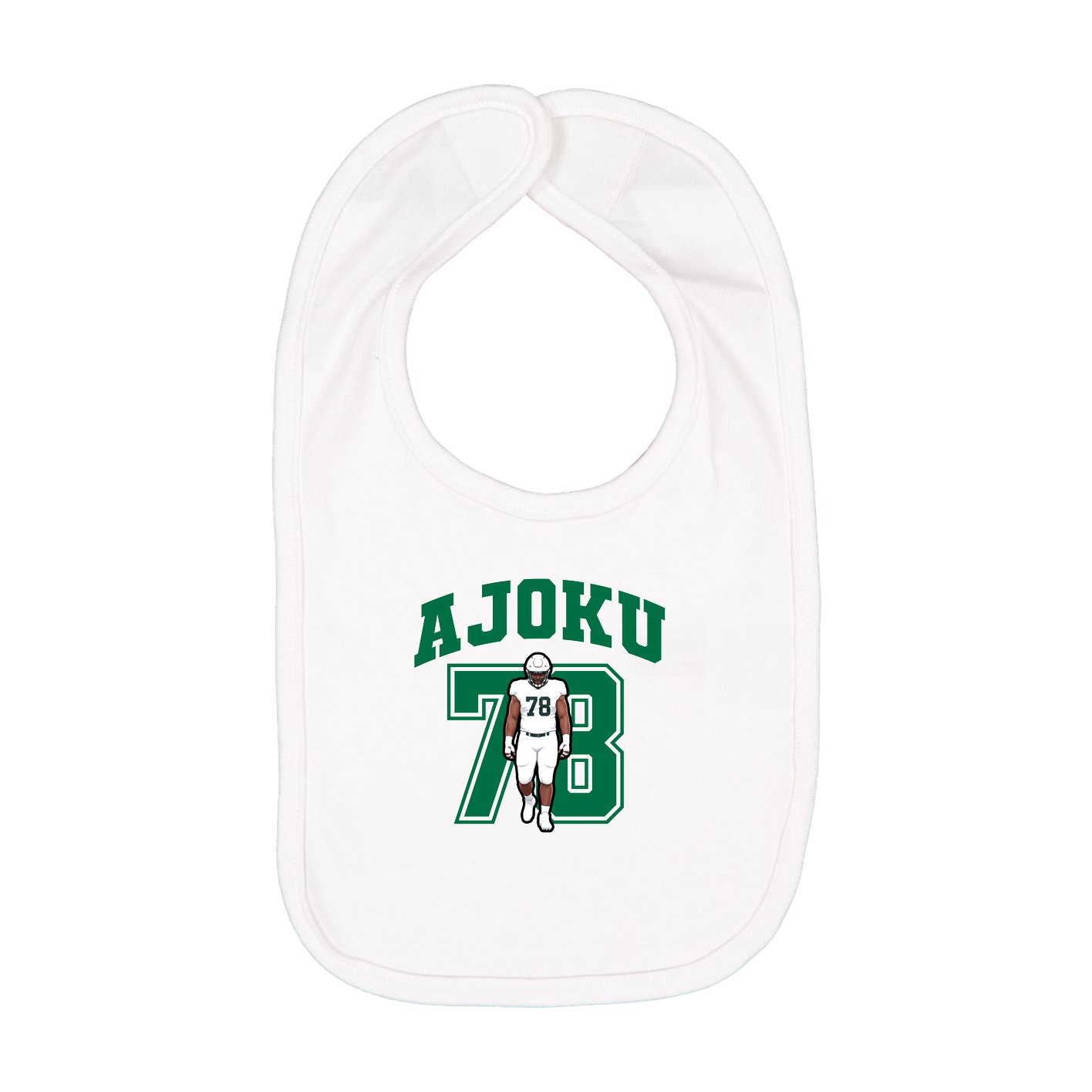 Infant Bib — Number in White