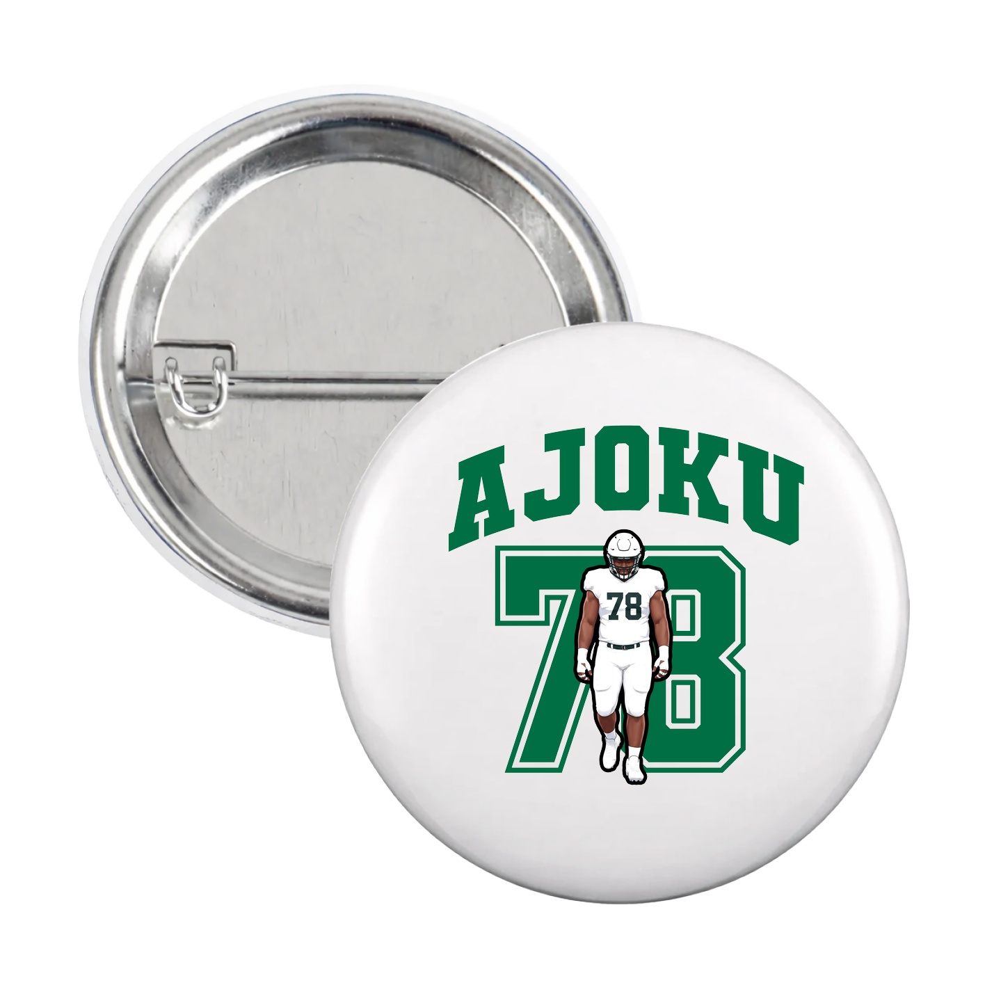 Game Day Button — Number in White
