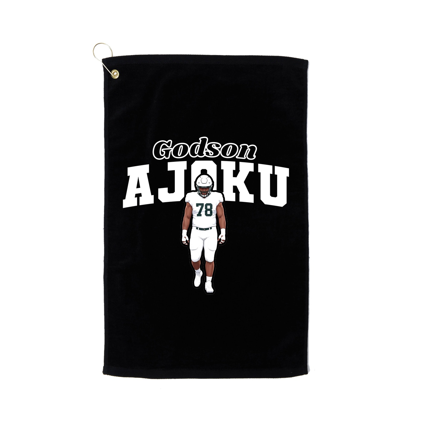 Golf Towel — Name Arch in Black