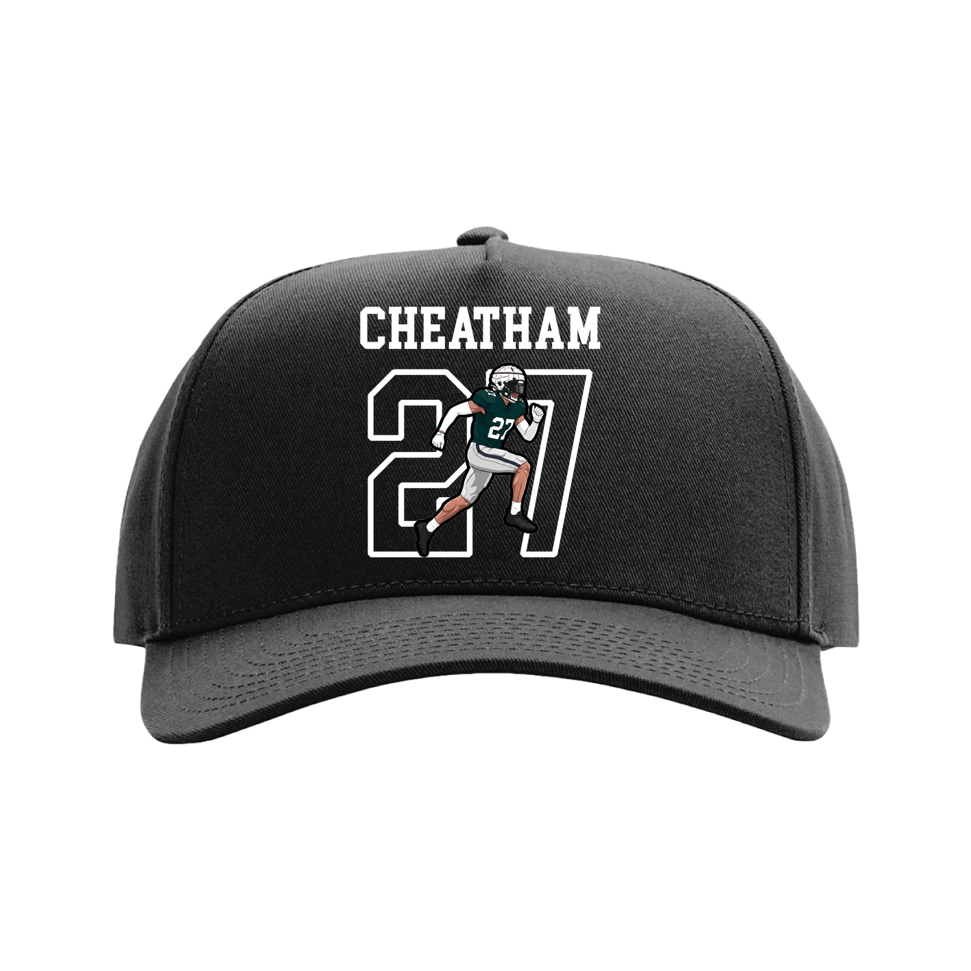 Full Fabric Five-Panel Champ Cap — Shirsey in Black