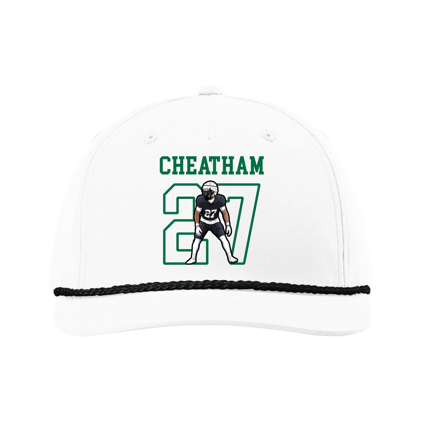 Five-Panel Classic Rope Cap — Shirsey in White