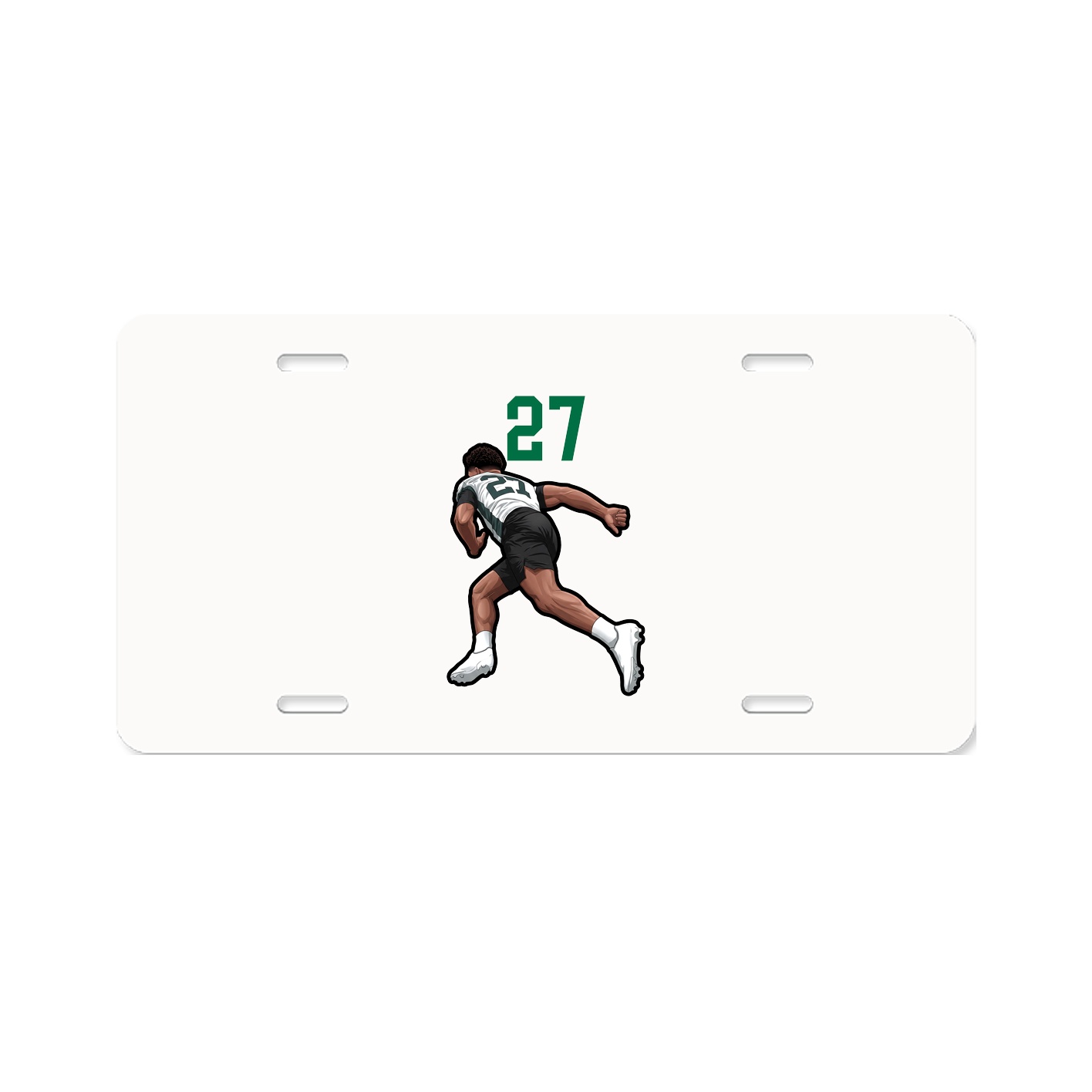 License Plate — Number Top in Classic