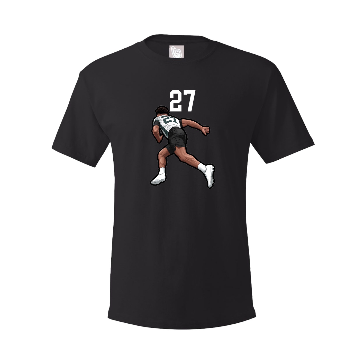 Youth Tee — Number Top in Black