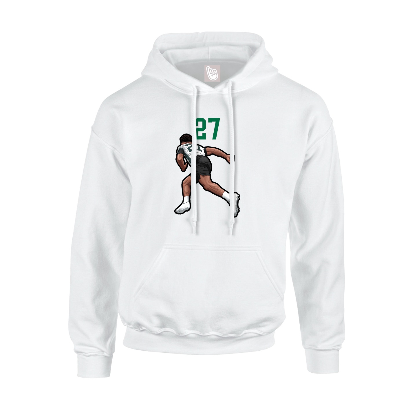 Hoodie — Number Top in White