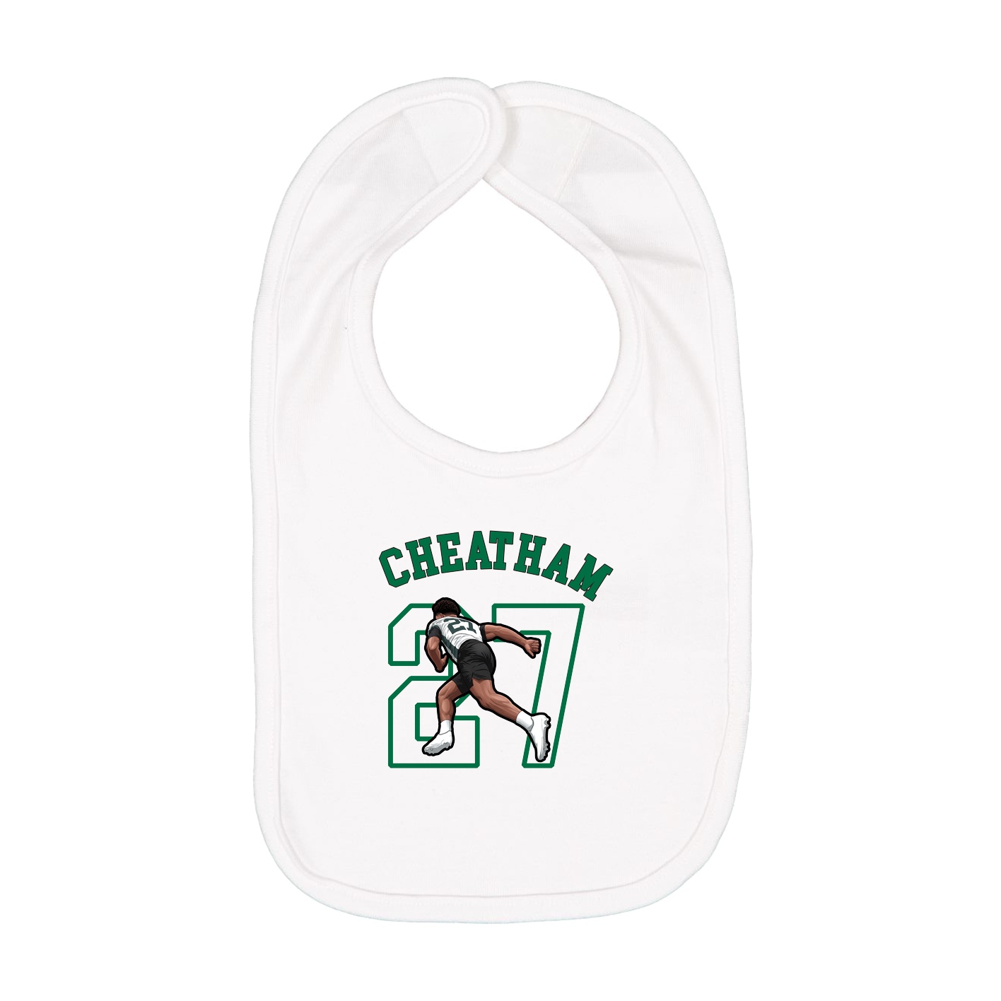 Infant Bib — Shirsey Arch in White