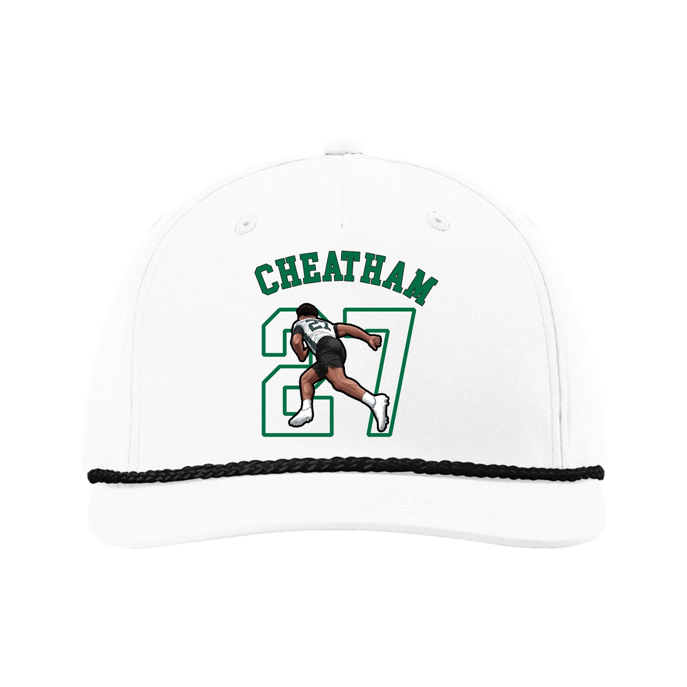 Five-Panel Classic Rope Cap — Shirsey Arch in White